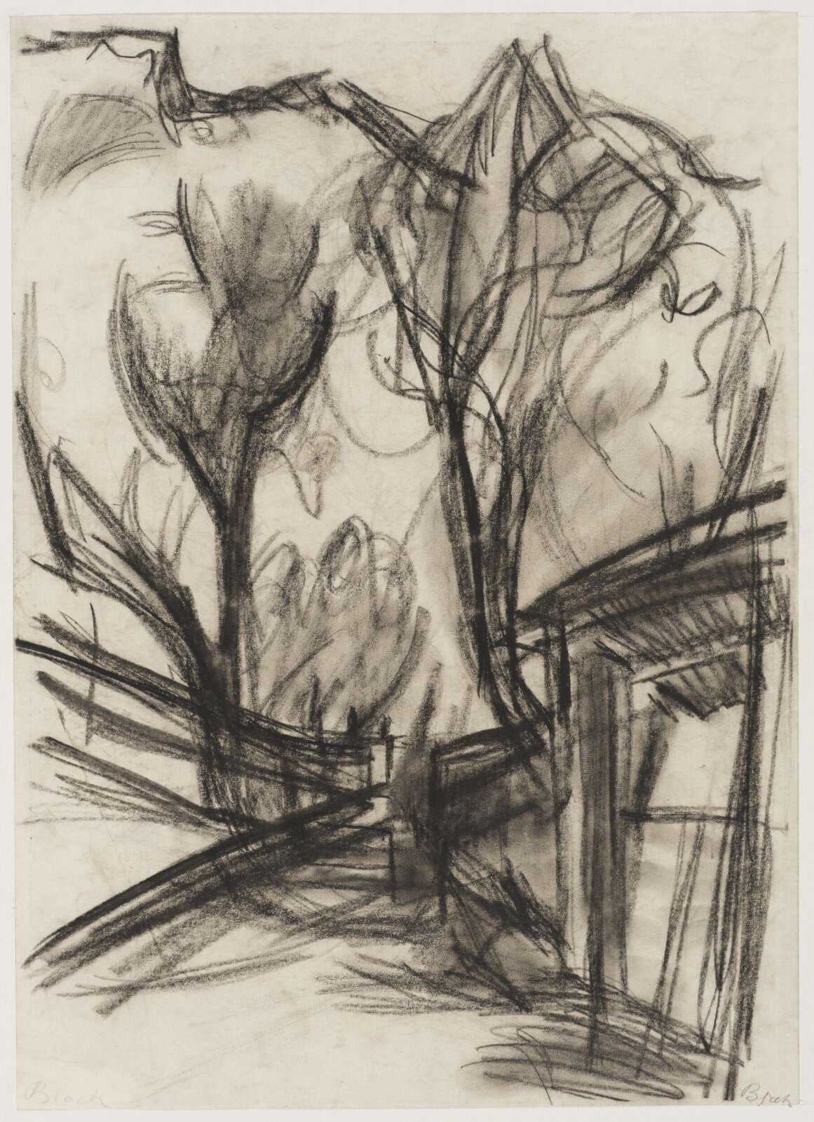Weg mit Bäumen, Gardasee, Martin Bloch, 1924