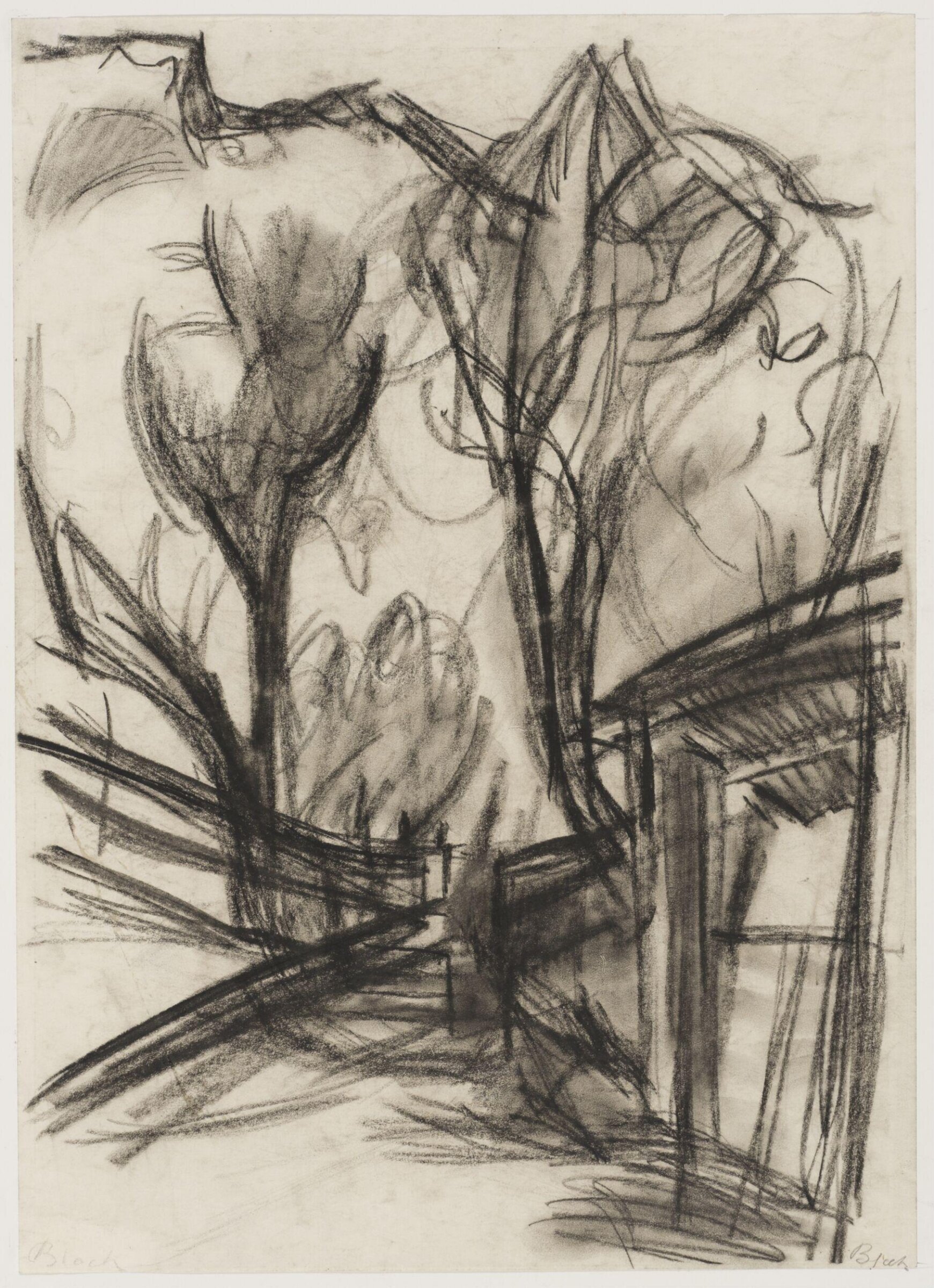 Weg mit Bäumen, Gardasee, Martin Bloch, 1924