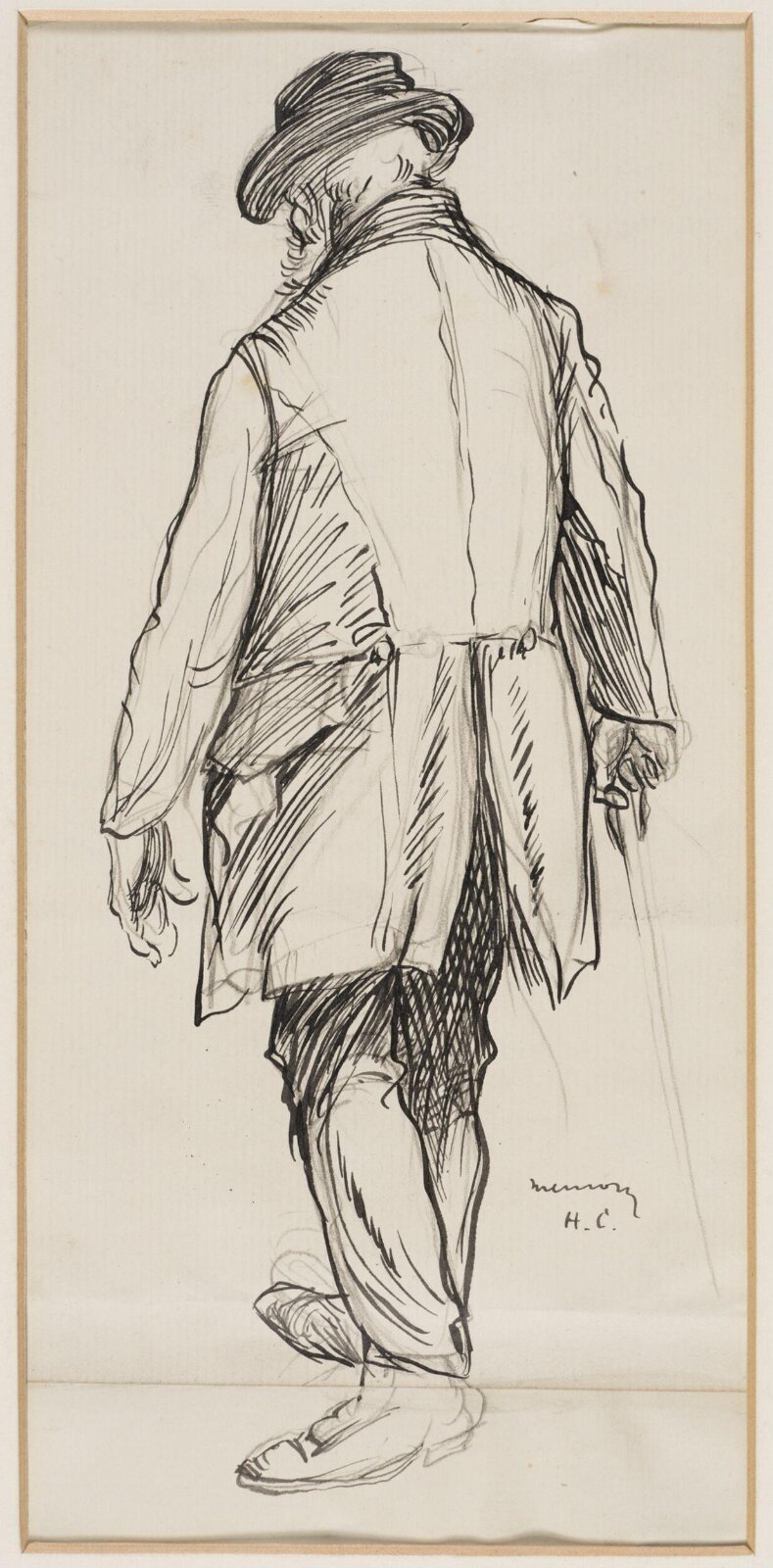 An old countryman walking, Herbert Cole, ca. 1890-1929