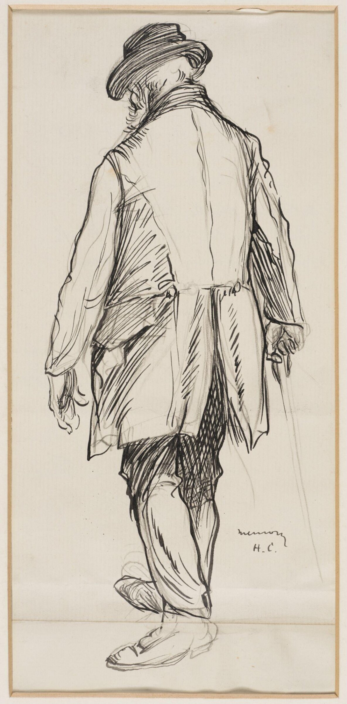 An old countryman walking, Herbert Cole, ca. 1890-1929
