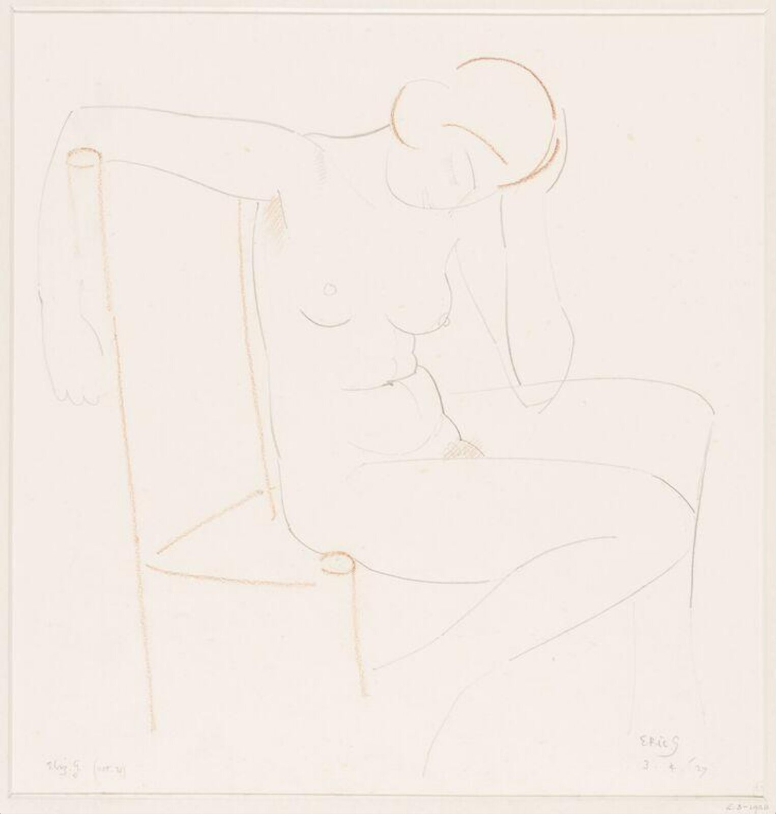 Drawing, Eric Gill, 3/4/1927