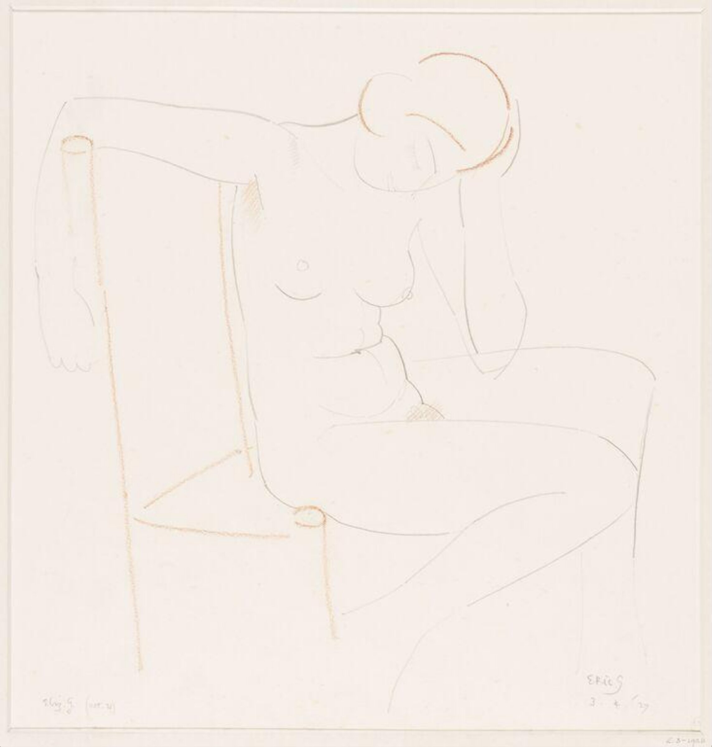 Drawing, Eric Gill, 3/4/1927