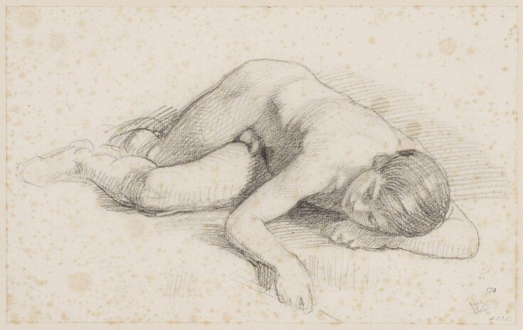 Study of a reclining nude youth top image