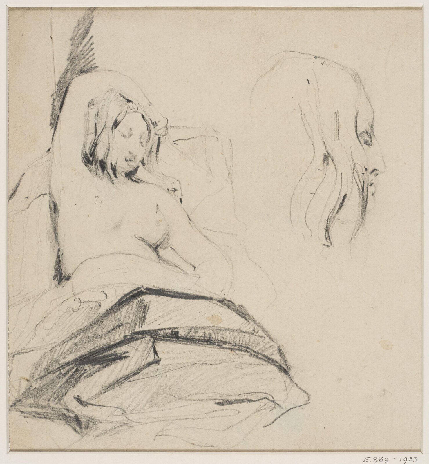 Drawing, Alfred W. Elmore, c.1840