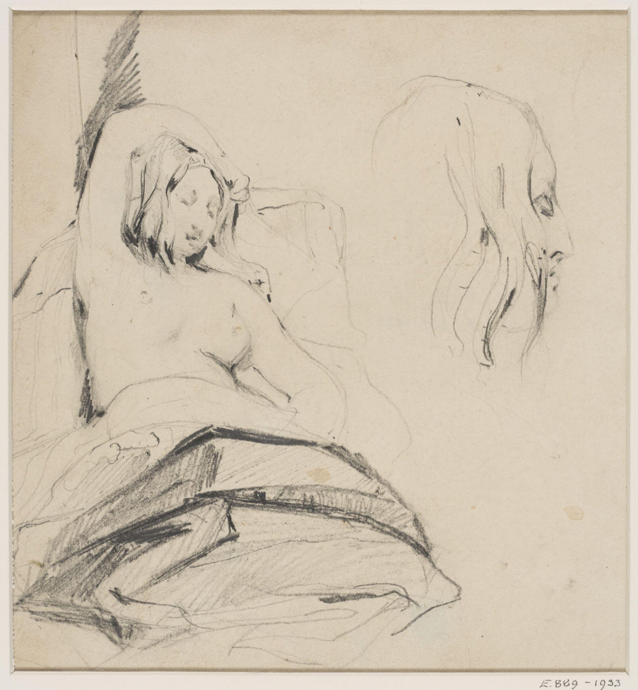 Drawing, Alfred W. Elmore, c.1840