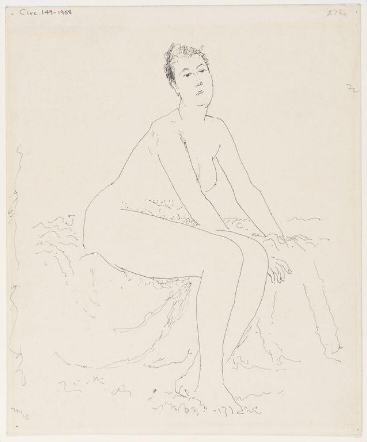 Study of a Seated Female Nude top image
