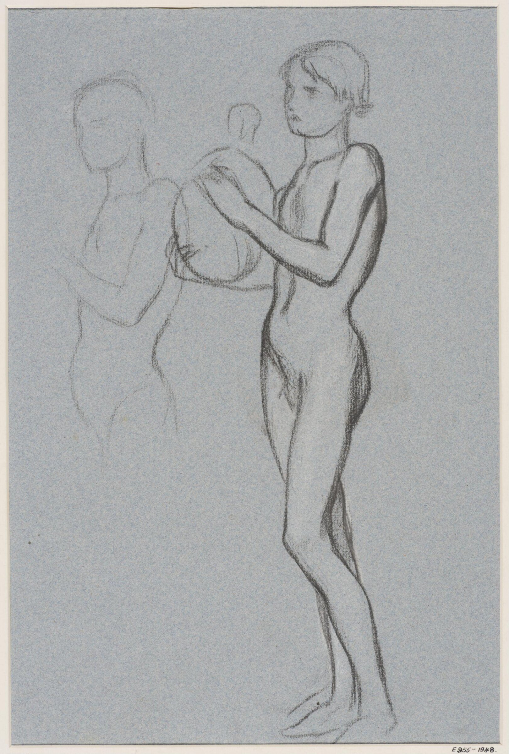 Study of a nude youth holding a pitcher, Frederic Lord Leighton, 1830-1896
