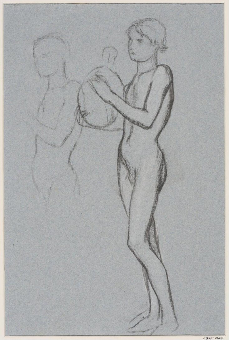 Study of a nude youth holding a pitcher top image