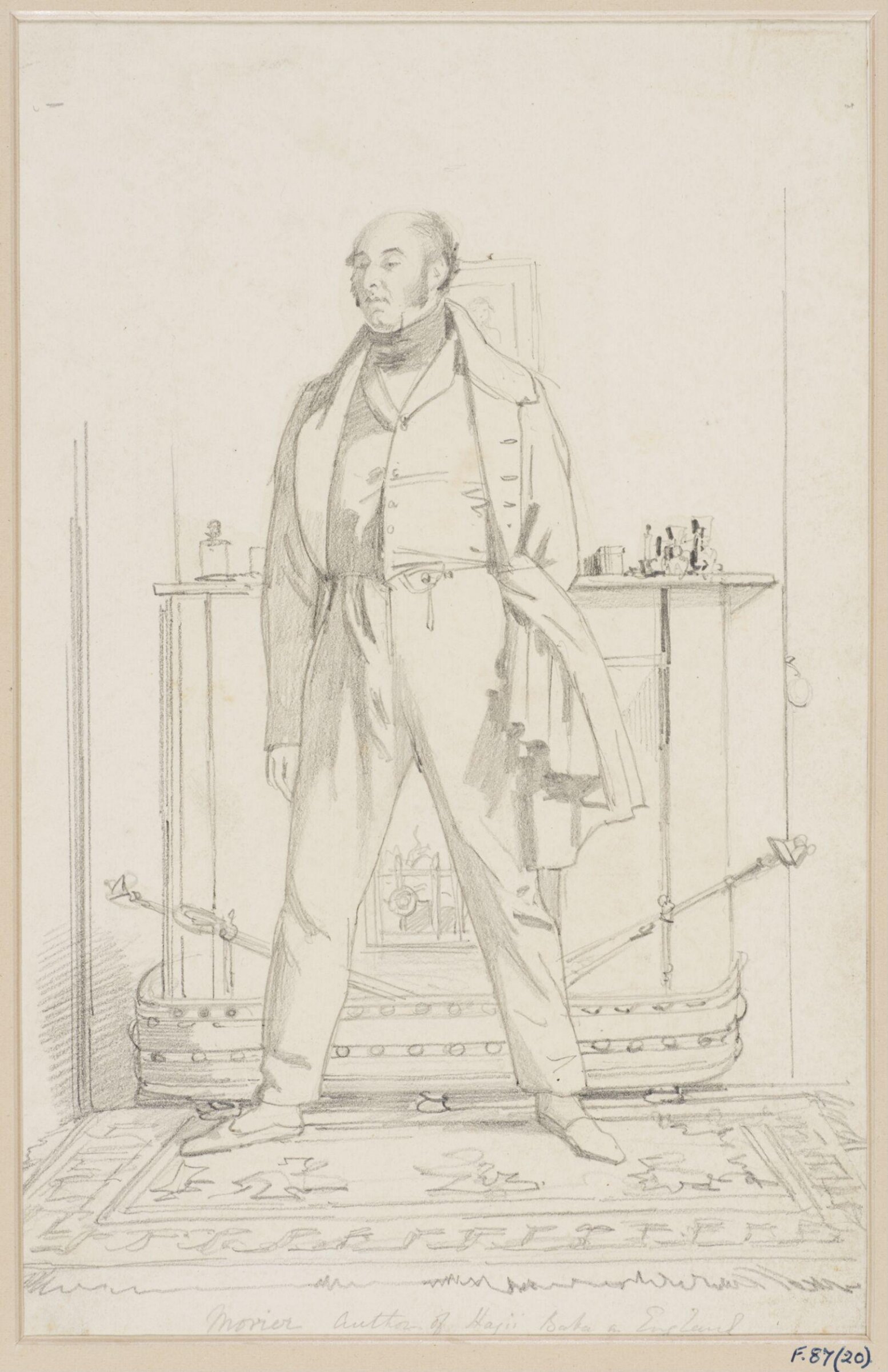Portrait of James Morier, Eastern traveller and novelist, Daniel Maclise, 1830-8