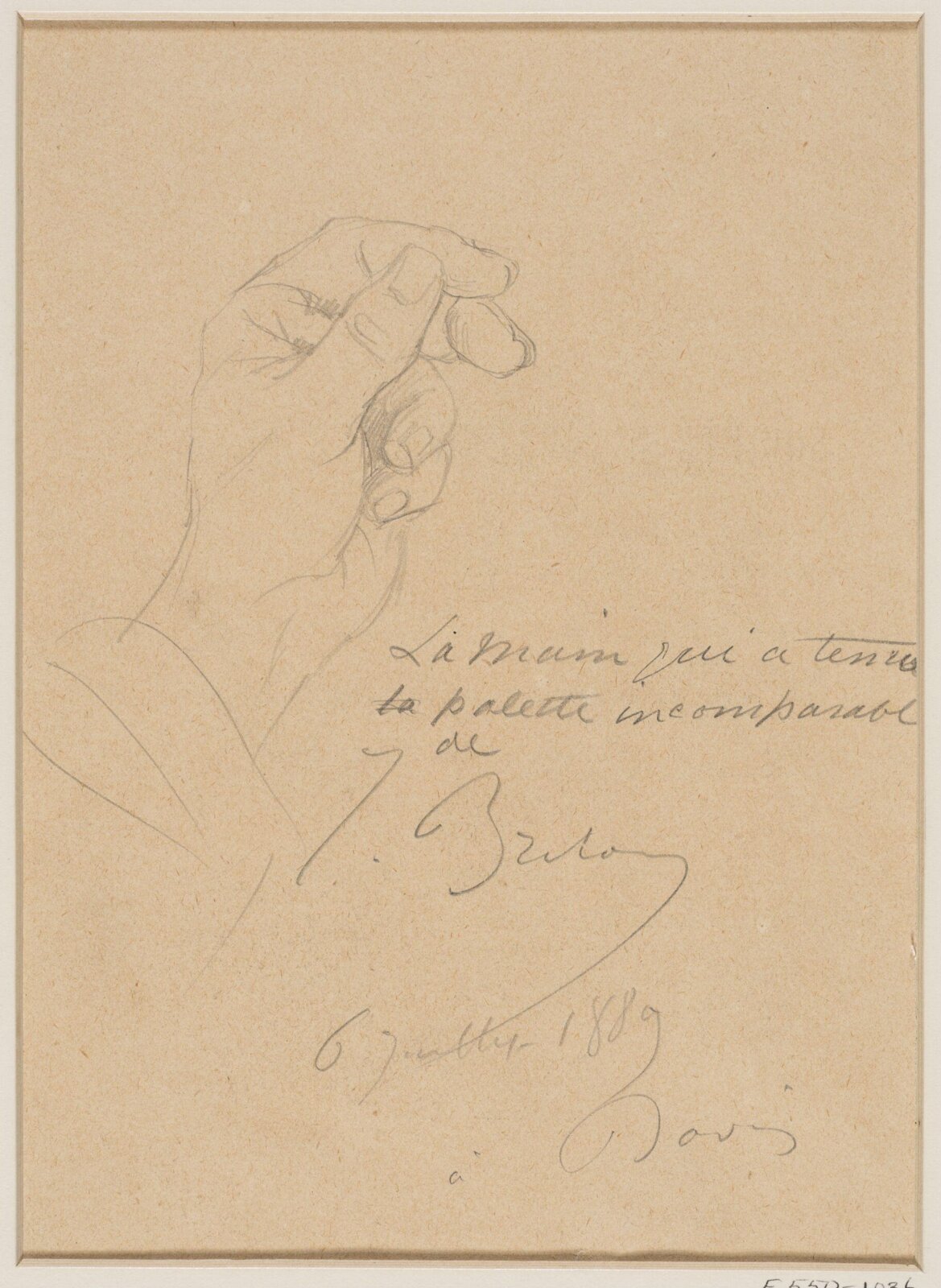 Drawing, Jules Adolphe Aimé Louis Breton, July 1889