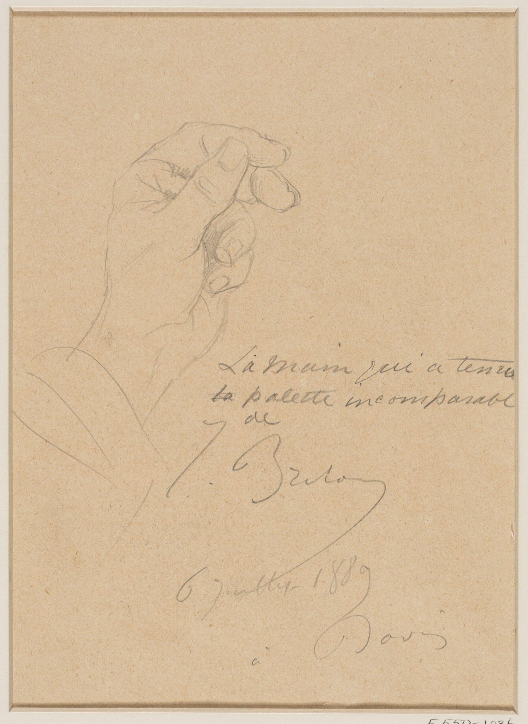 Drawing, Jules Adolphe Aimé Louis Breton, July 1889