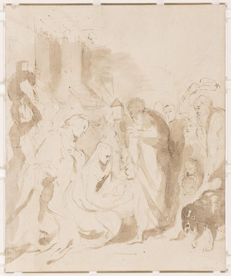 Recto: Adoration of the Shepherds, Verso: Adoration of the Shepherds top image