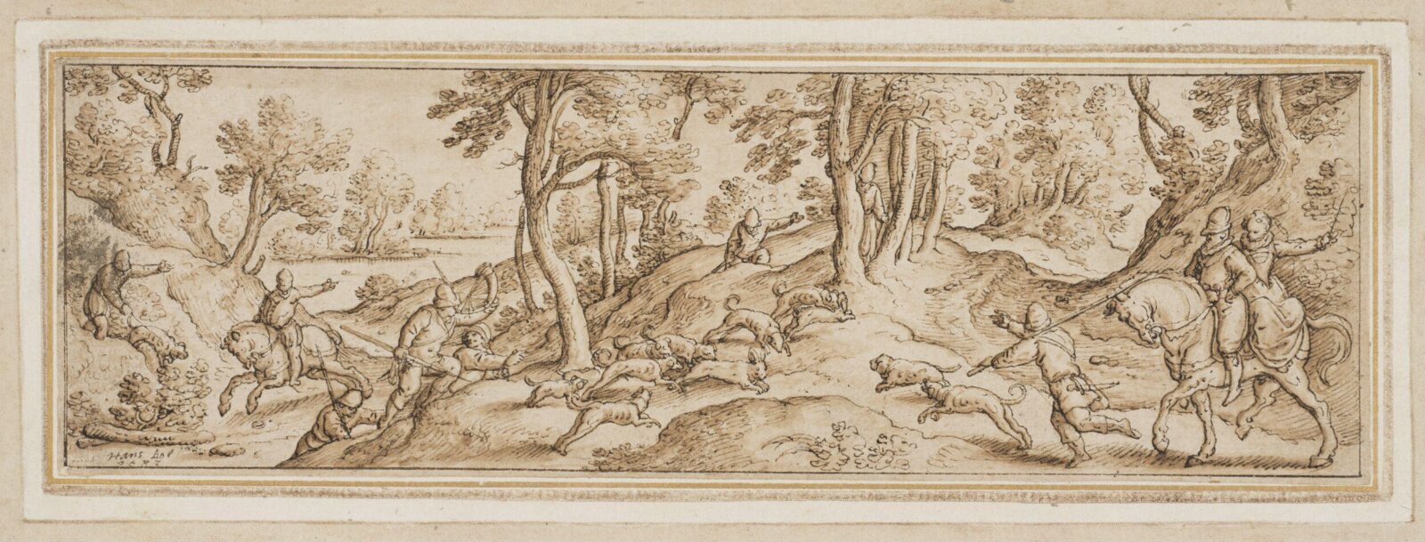 Landscape with Hare Coursing, Hans Bol, 1582