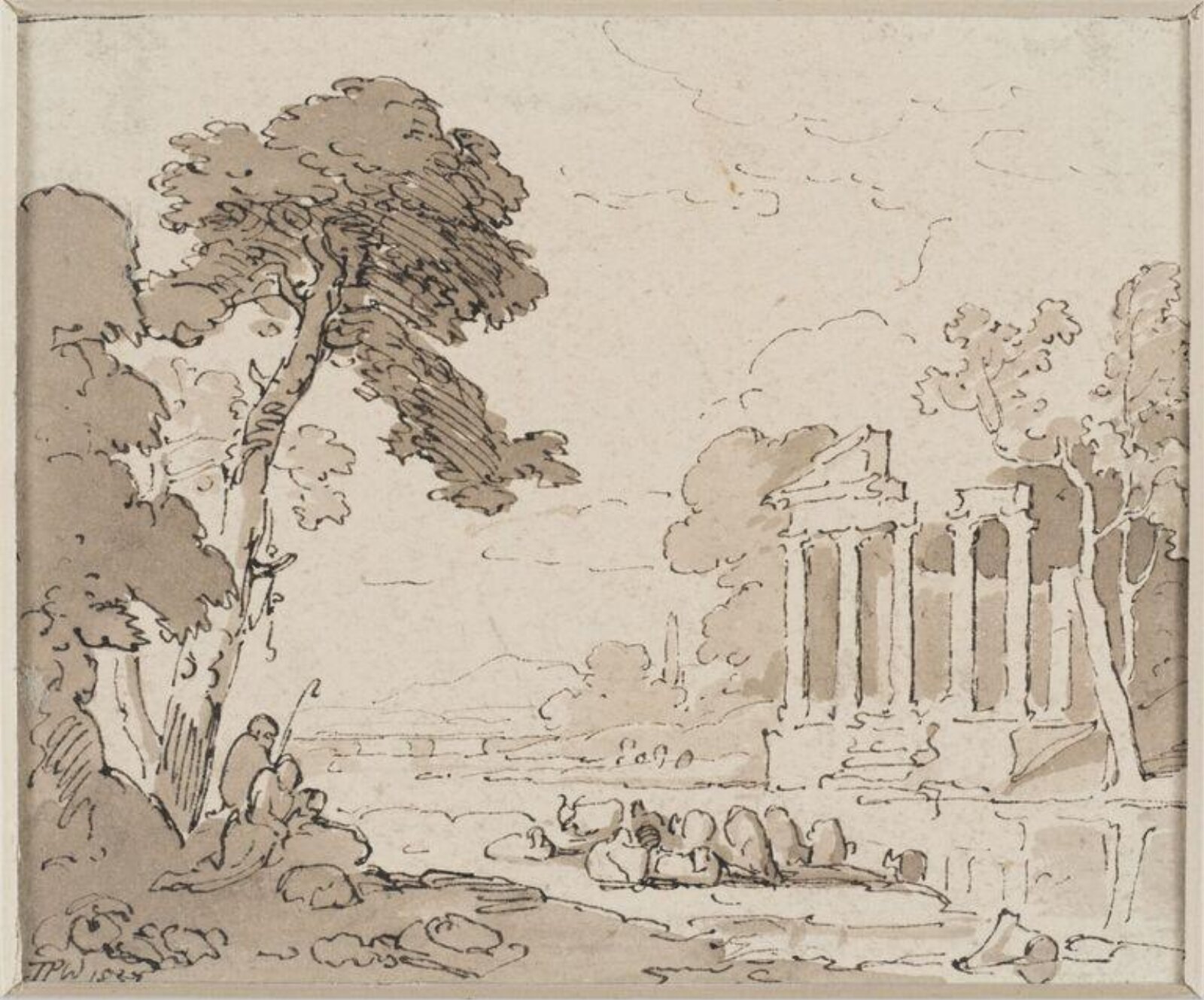 Drawing, Thomas Peploe Wood, 1837