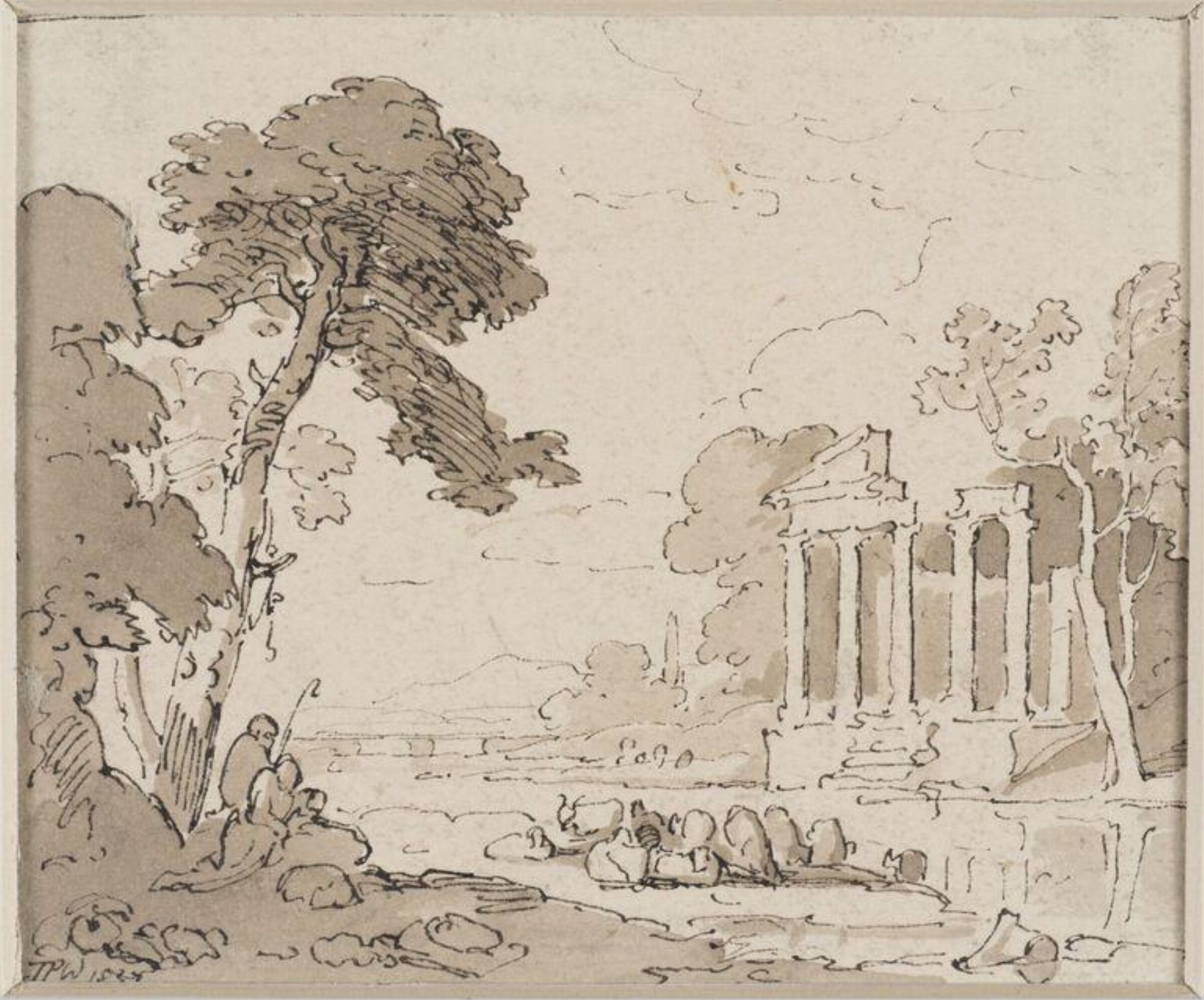 Drawing, Thomas Peploe Wood, 1837