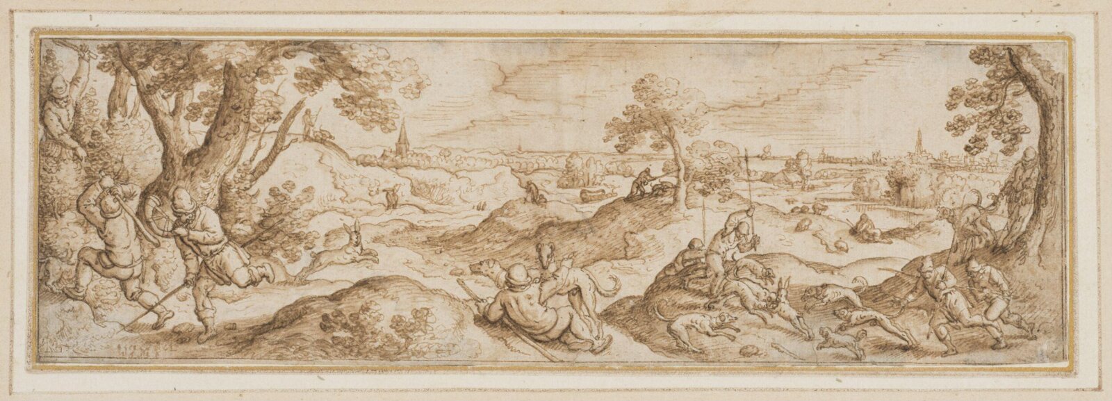 Landscape with Hare Coursing, Hans Bol, ca. 1582
