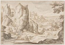 Mountainous River Landscape with a Watermill in the Foreground thumbnail 1