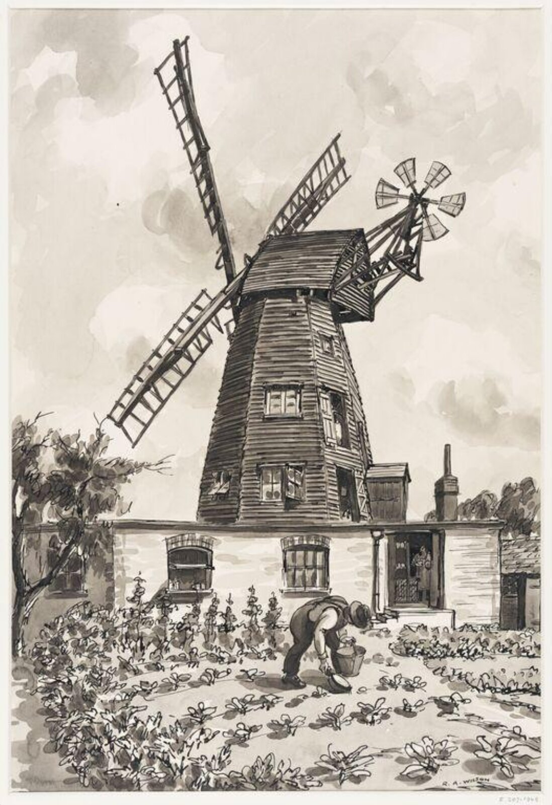 Peter Mack's Mill, Newington, Kent, Robert Arthur Wilson, 1933