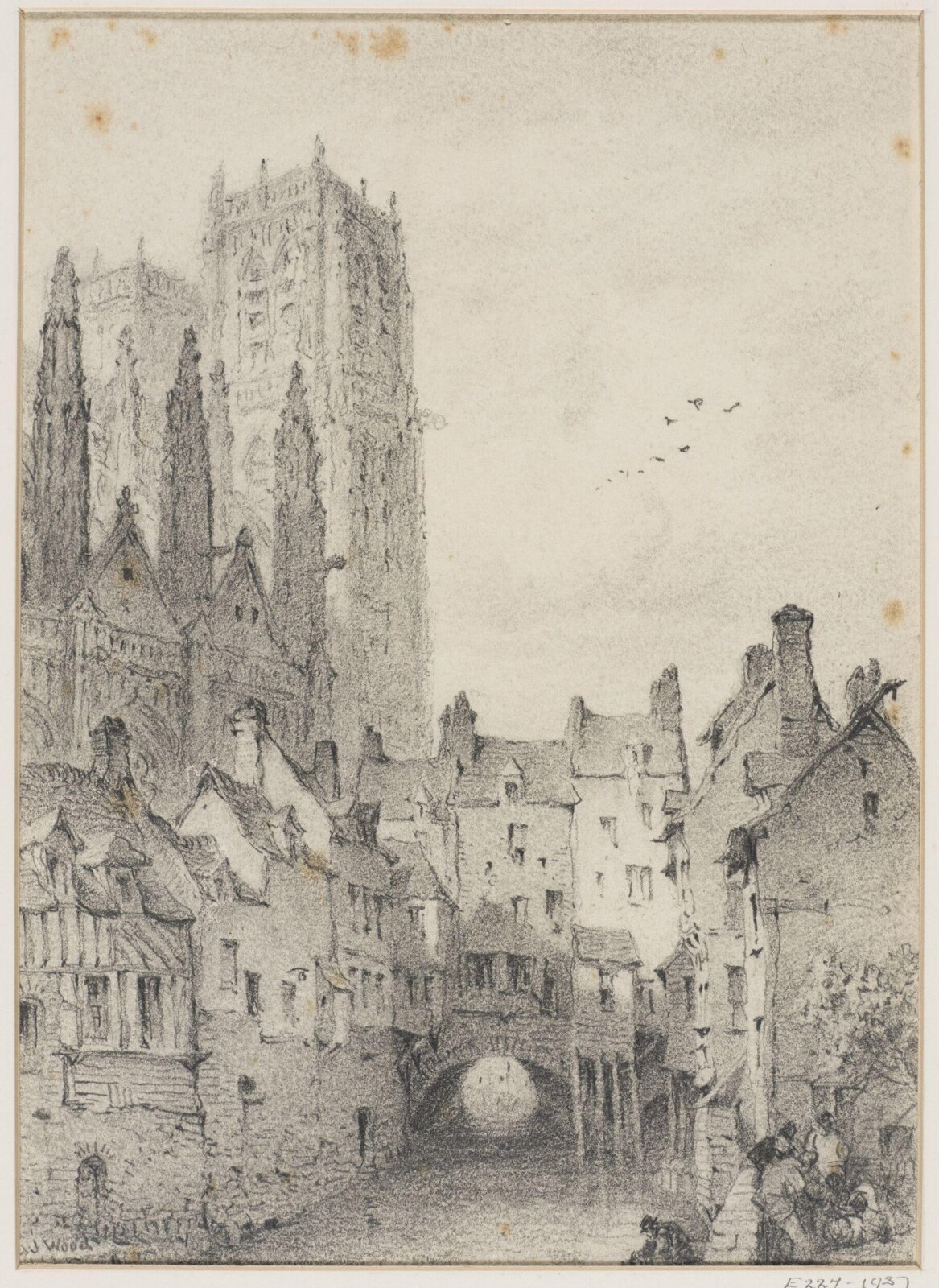 Watercolour drawing, Lewis John Wood, 1869
