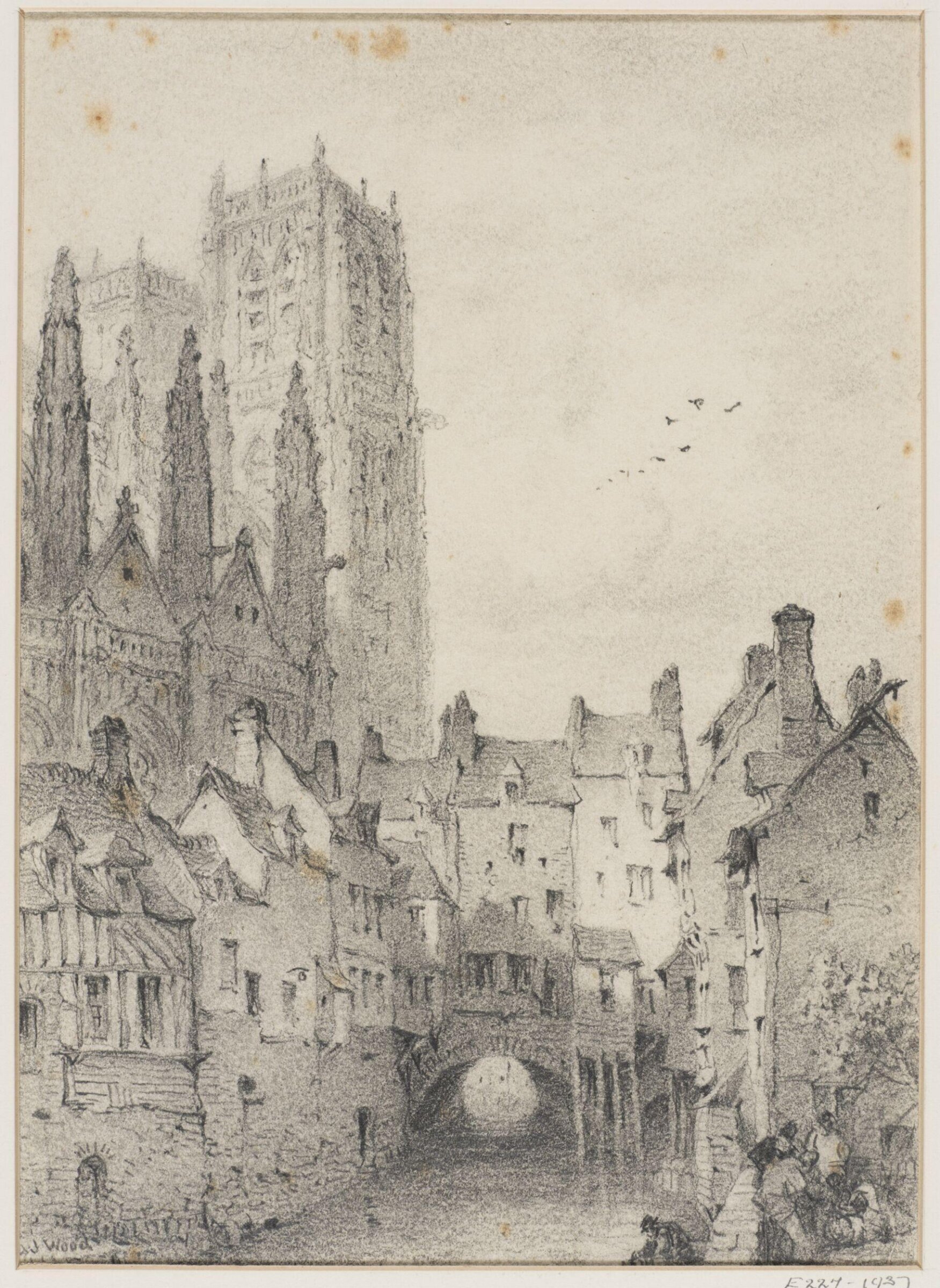Watercolour drawing, Lewis John Wood, 1869