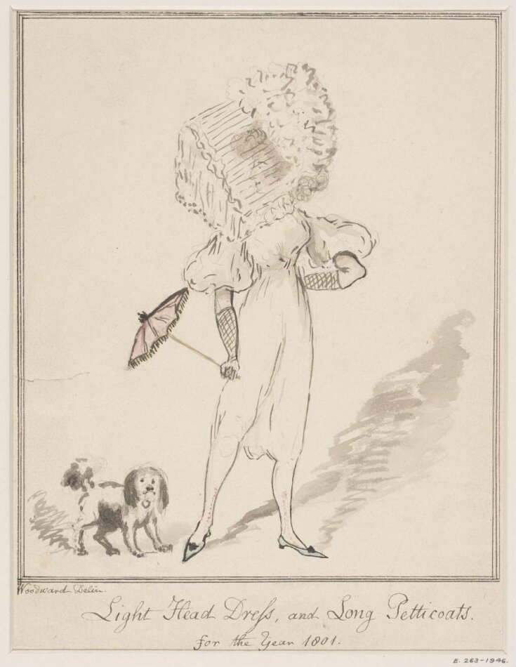 Light Head Dress, and Long Petticoats, for the Year 1801 top image