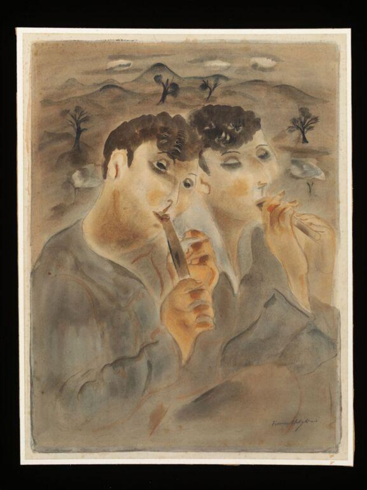 Two Sicilian Shepherds, Frances Hodgkins, ca. 1933