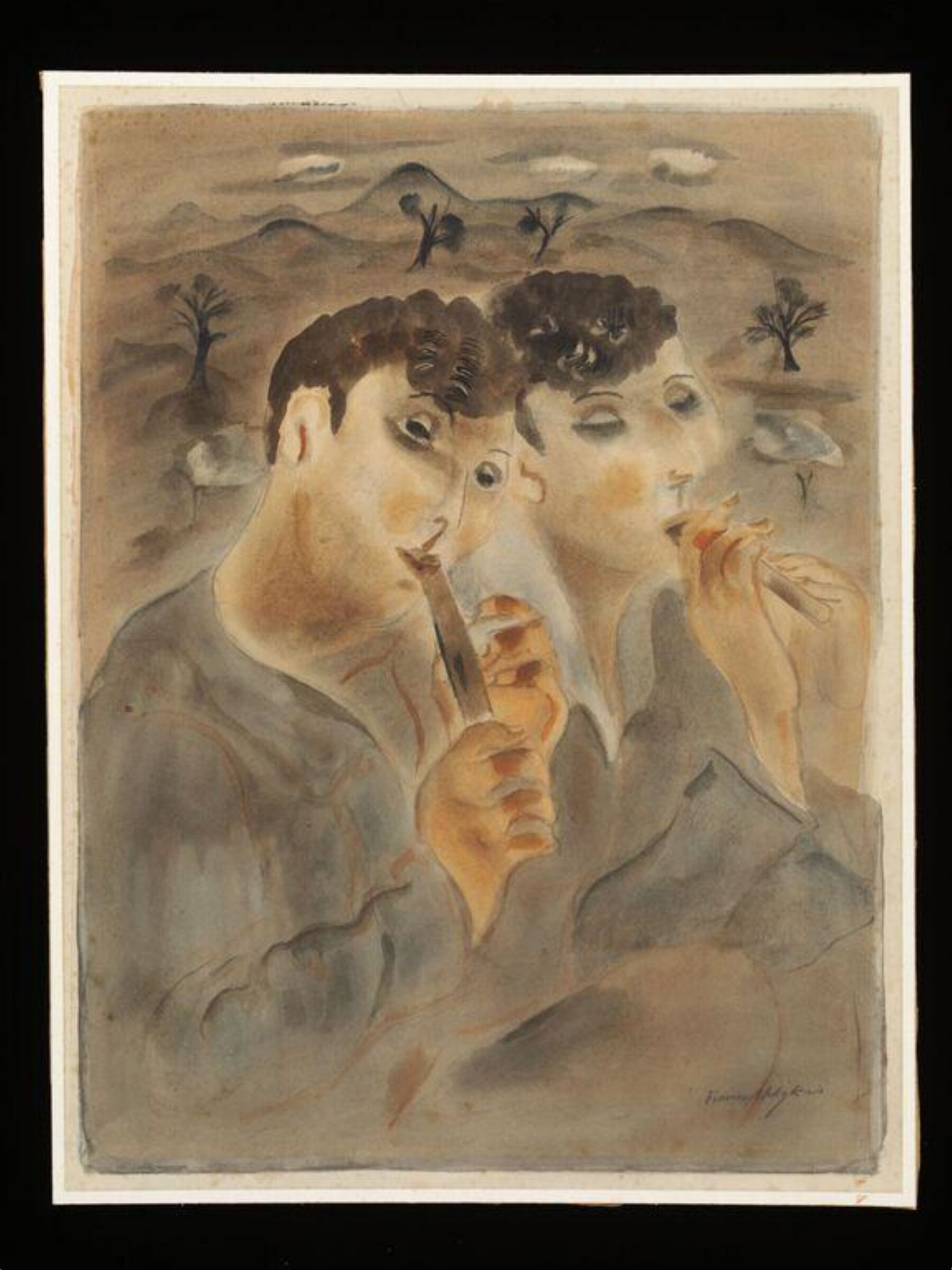 Two Sicilian Shepherds, Frances Hodgkins, ca. 1933