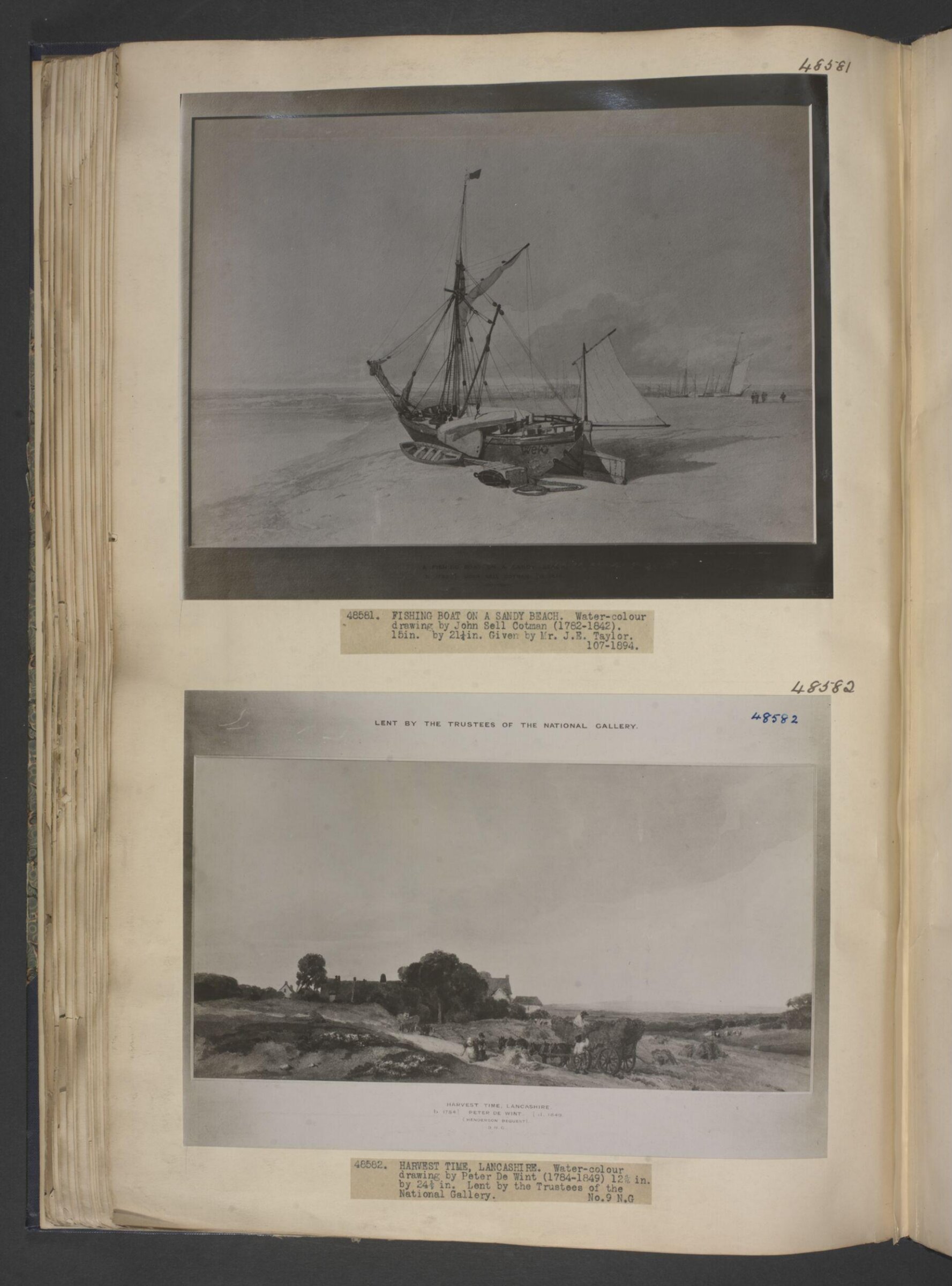 Boat on a sandy beach, John Sell Cotman, mid 19th century