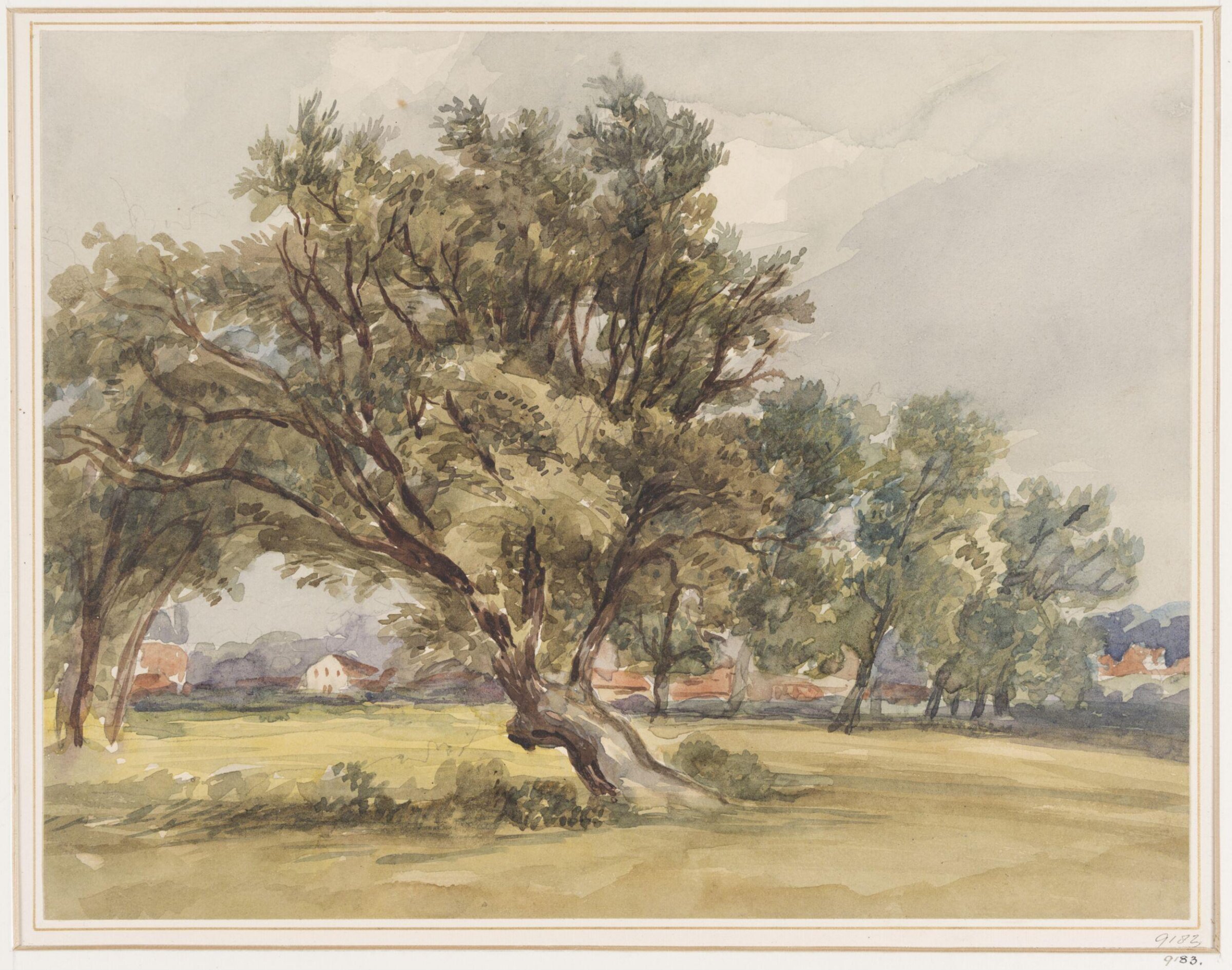 Meadow near a Village, Joseph Stannard, early 19th century