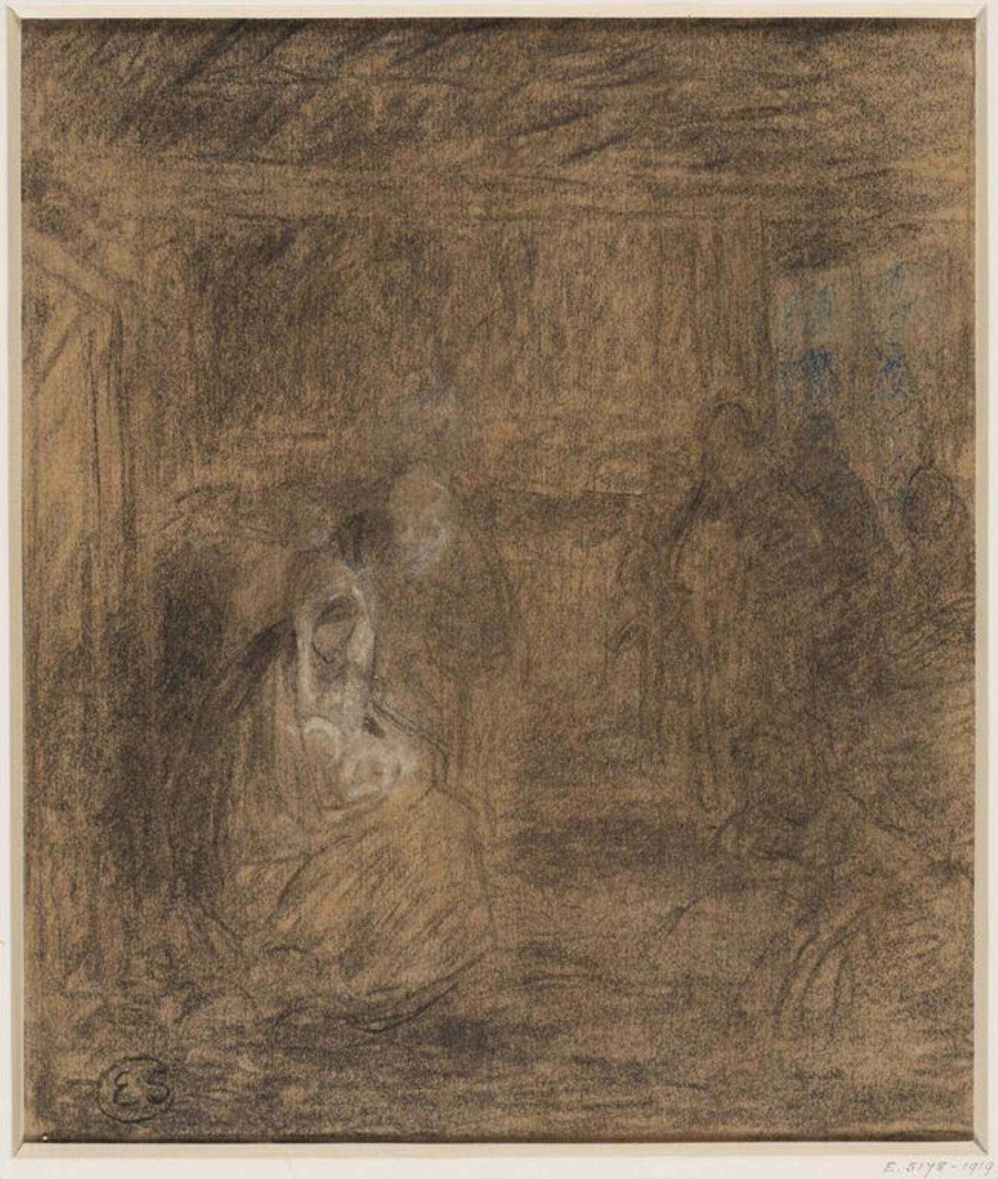 Study for the oil painting, "The Nativity", Edward Stott, c.1910