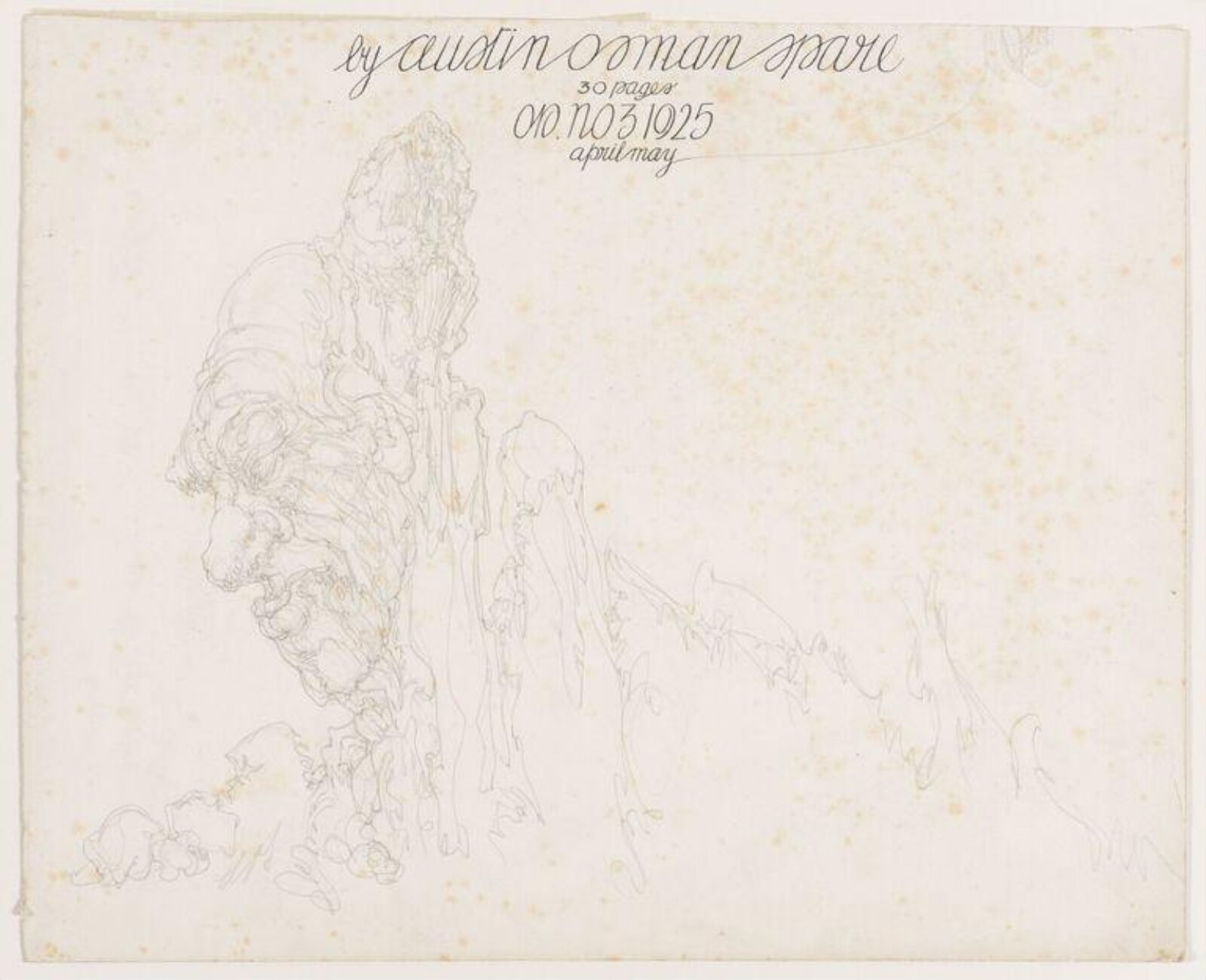 Grotesque head, Austin Osman Spare, 1925