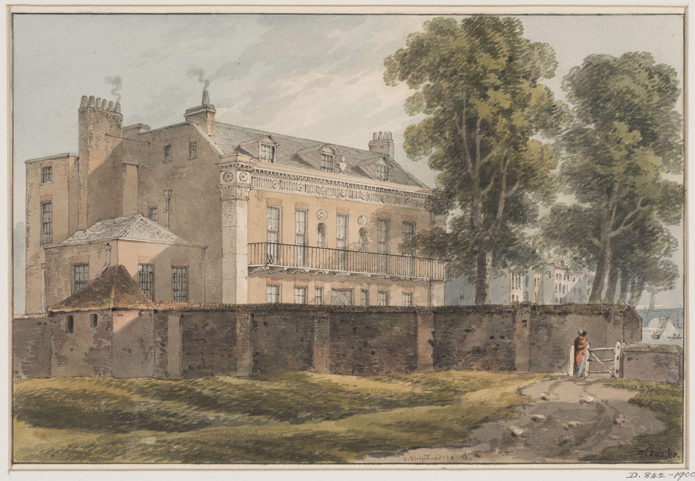 Peterborough House, Millbank, Westminster, George Shepherd, 1809
