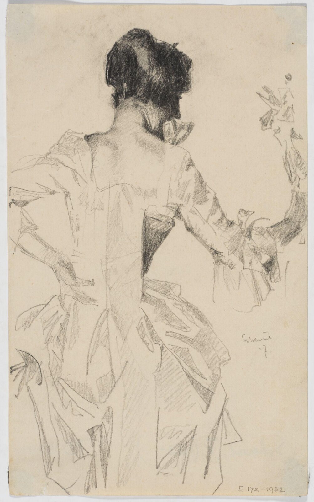 Young woman standing, Paul Scheurich, 1907