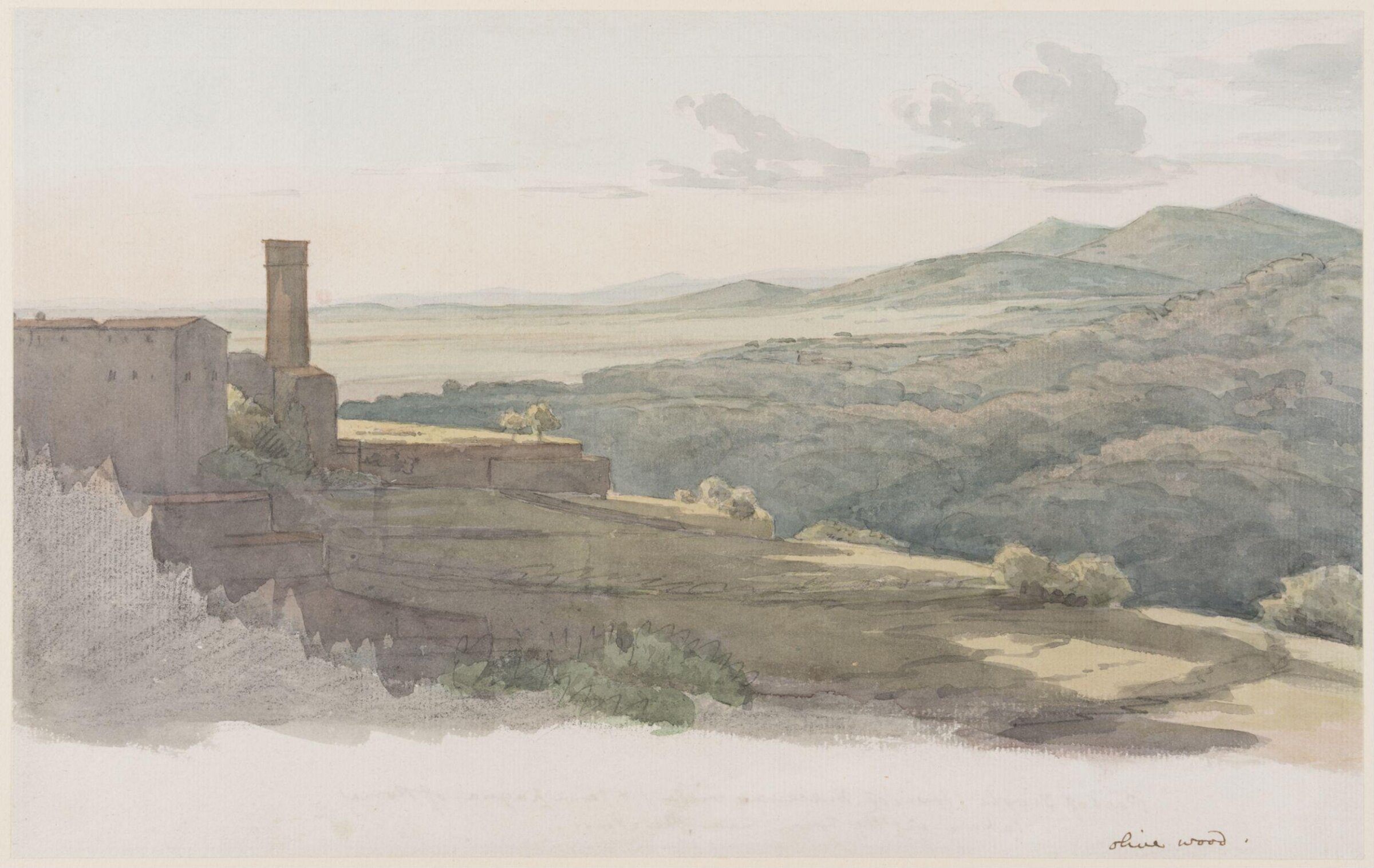 Villa of Maecenas at Tivoli, Thomas Smith, ca.1800