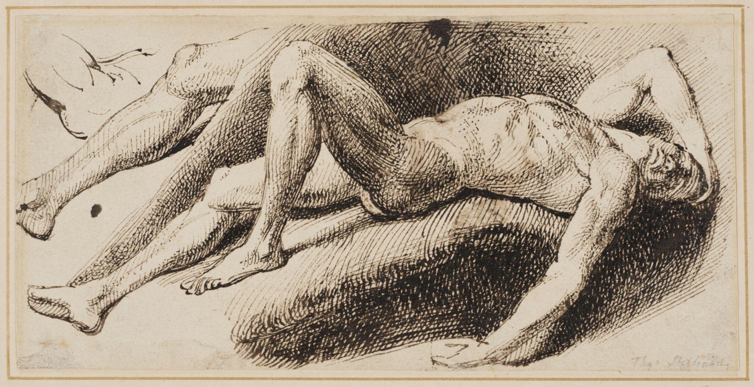 Study of a male nude, Томас Стотард, конец XVII — начало XVIII века