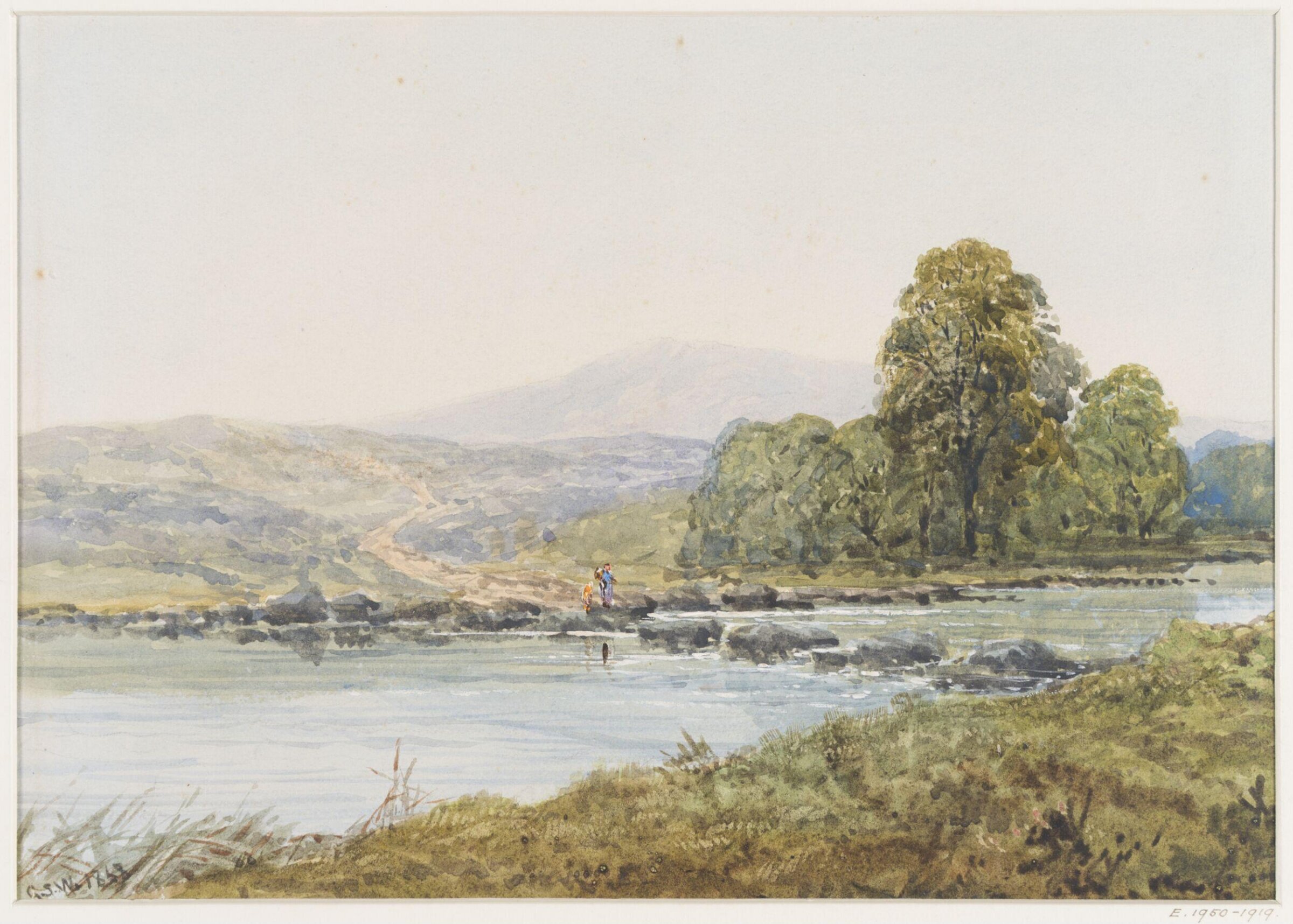 The Stepping-stones near Bettws-y-Coed, North Wales, George Stanfield Walters, 1868