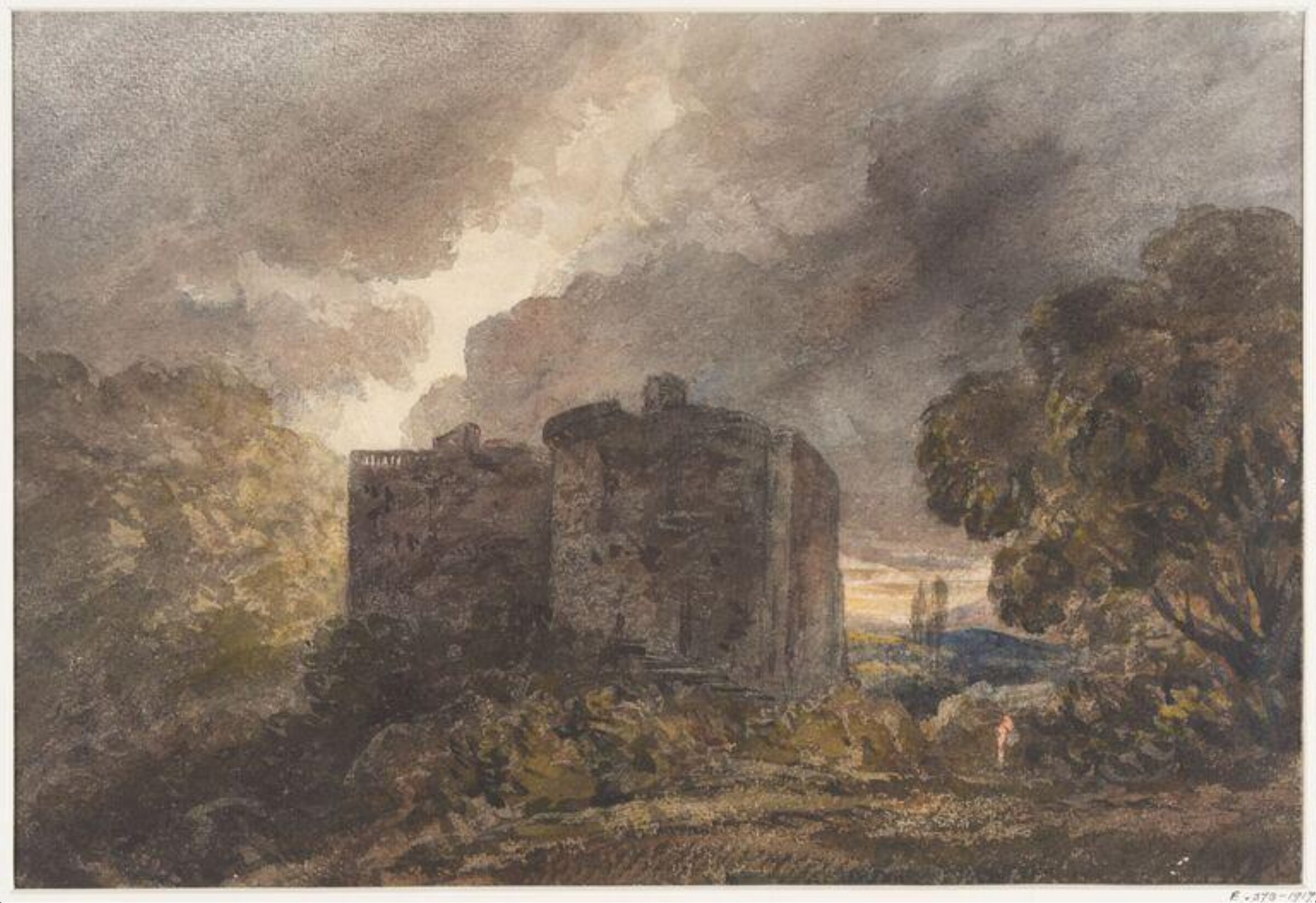 Landscape with Ruined Castle, William Louis Walton, c. mid 19th century