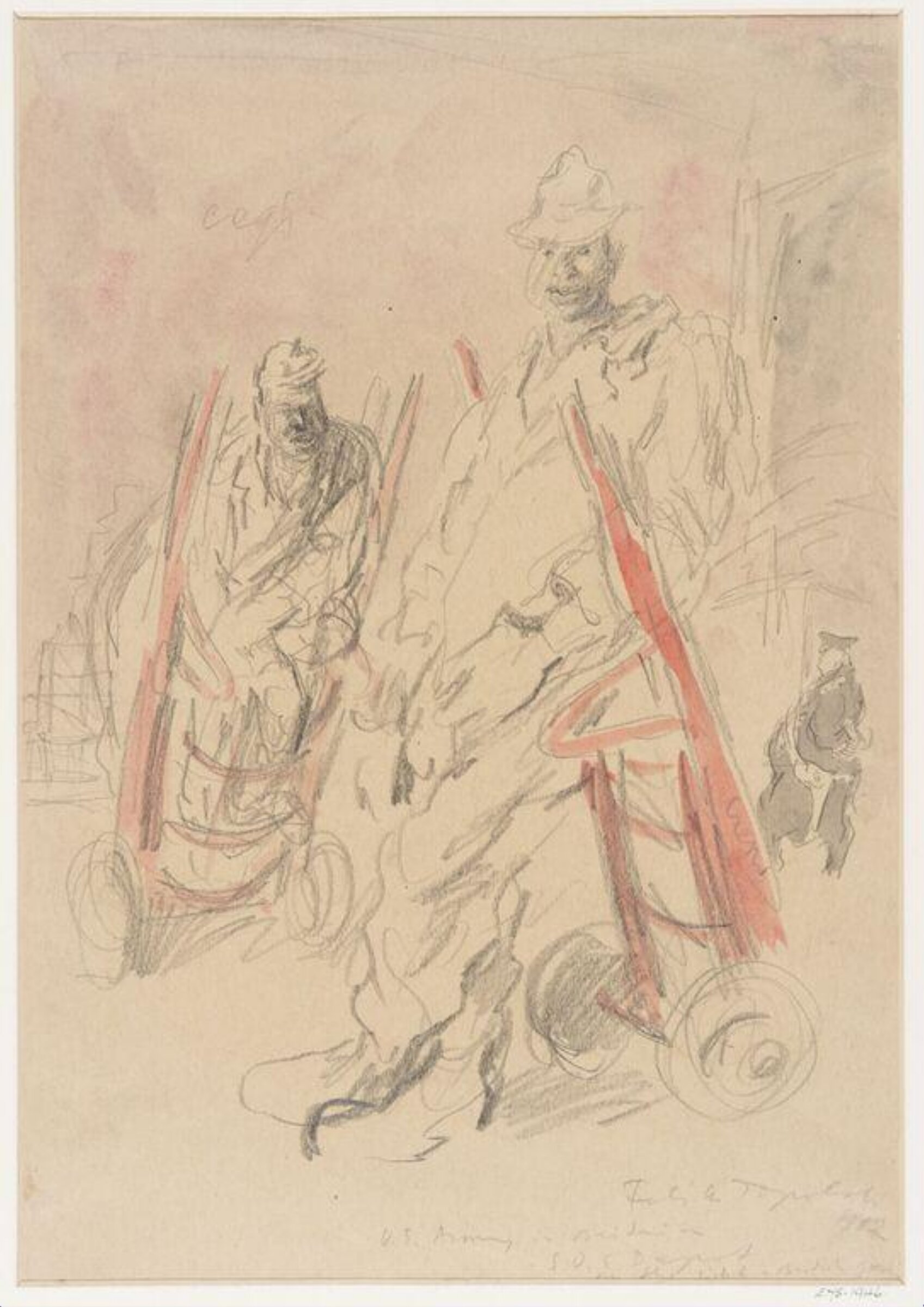 U.S Army in Britain S.O.S. Depot, Feliks Topolski, 1942