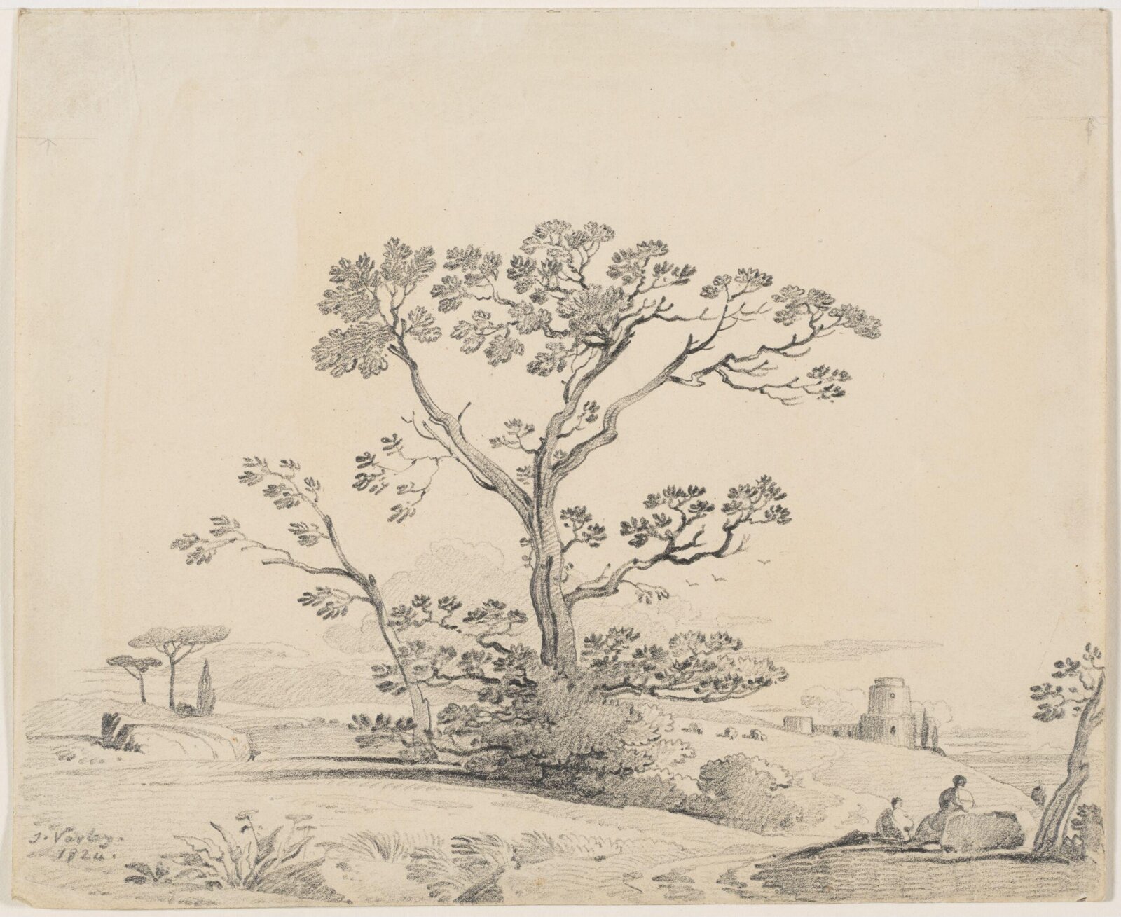 Drawing, John Varley, 1824