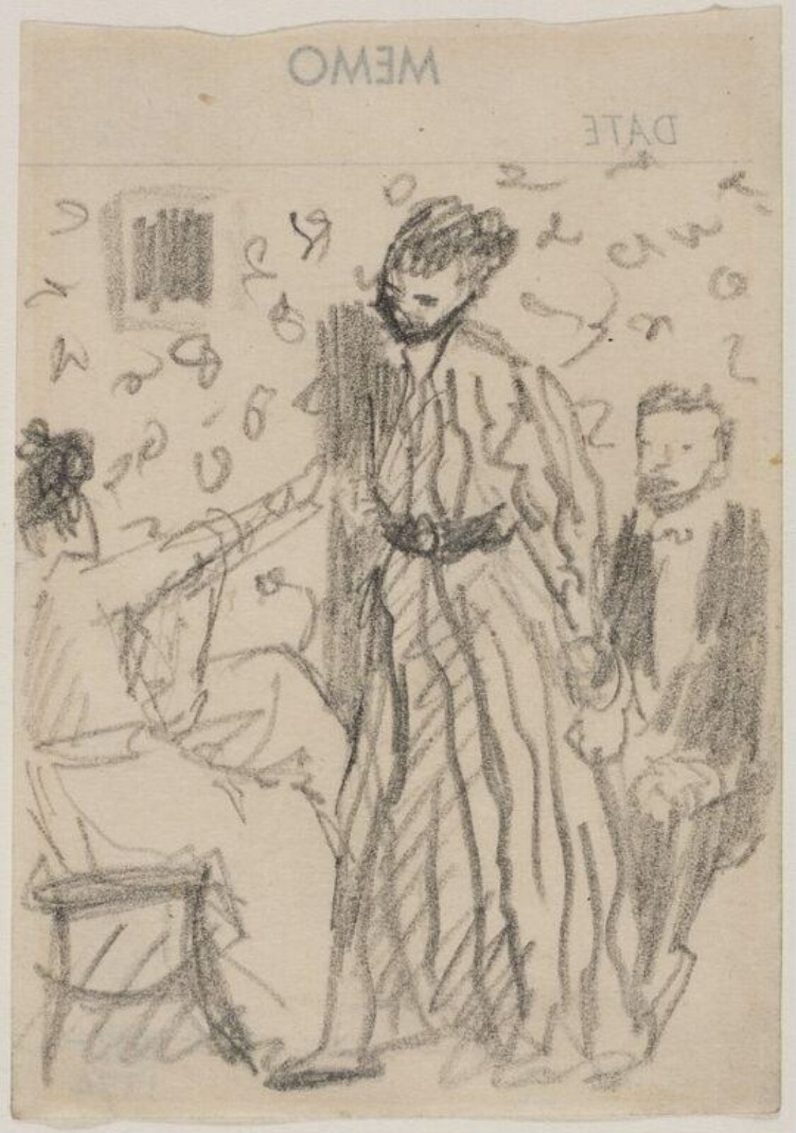 Three figures in an interior, Geoffrey Tibble