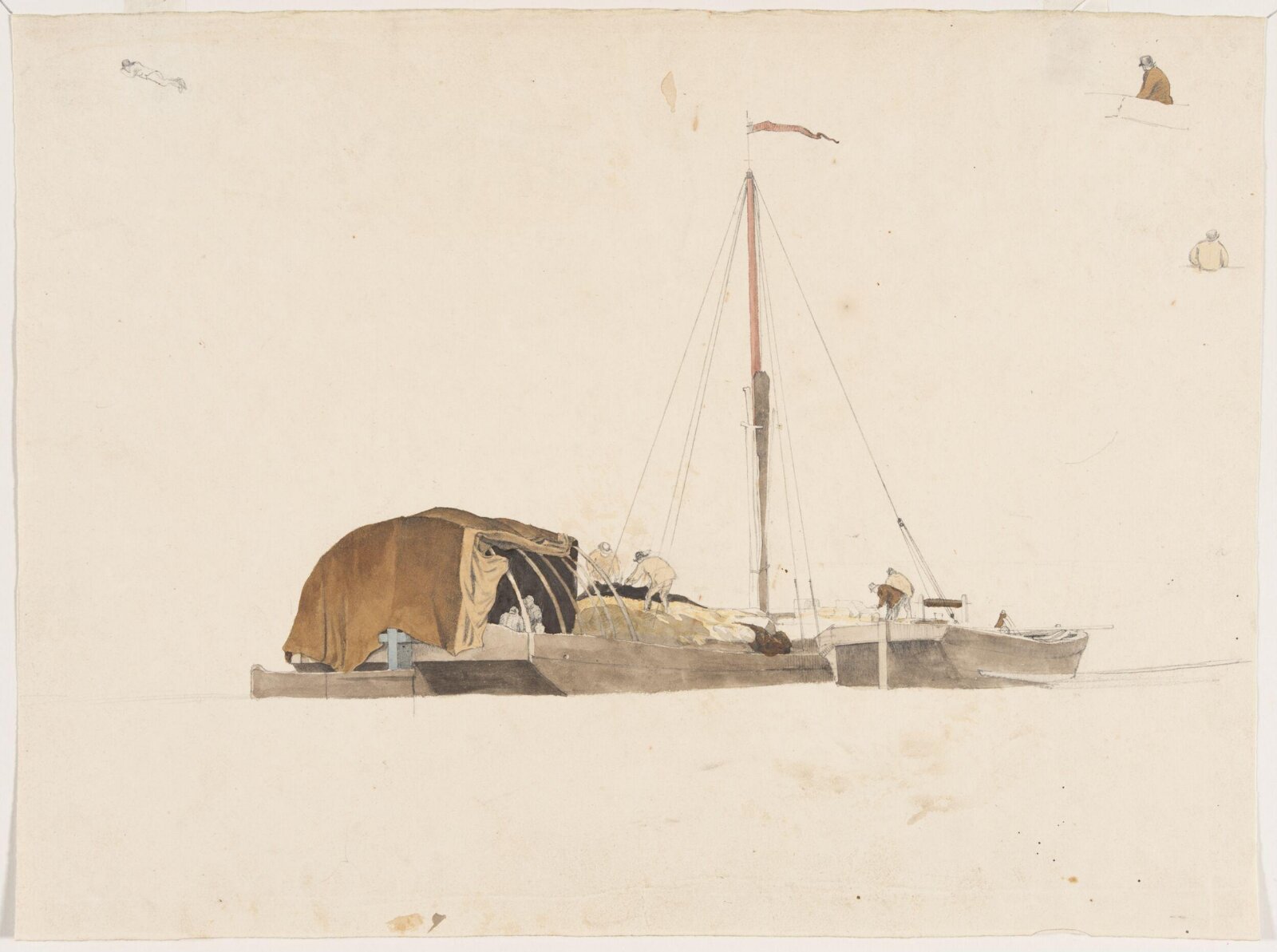 Boat on the Thames, Cornelius Varley, c.1800s