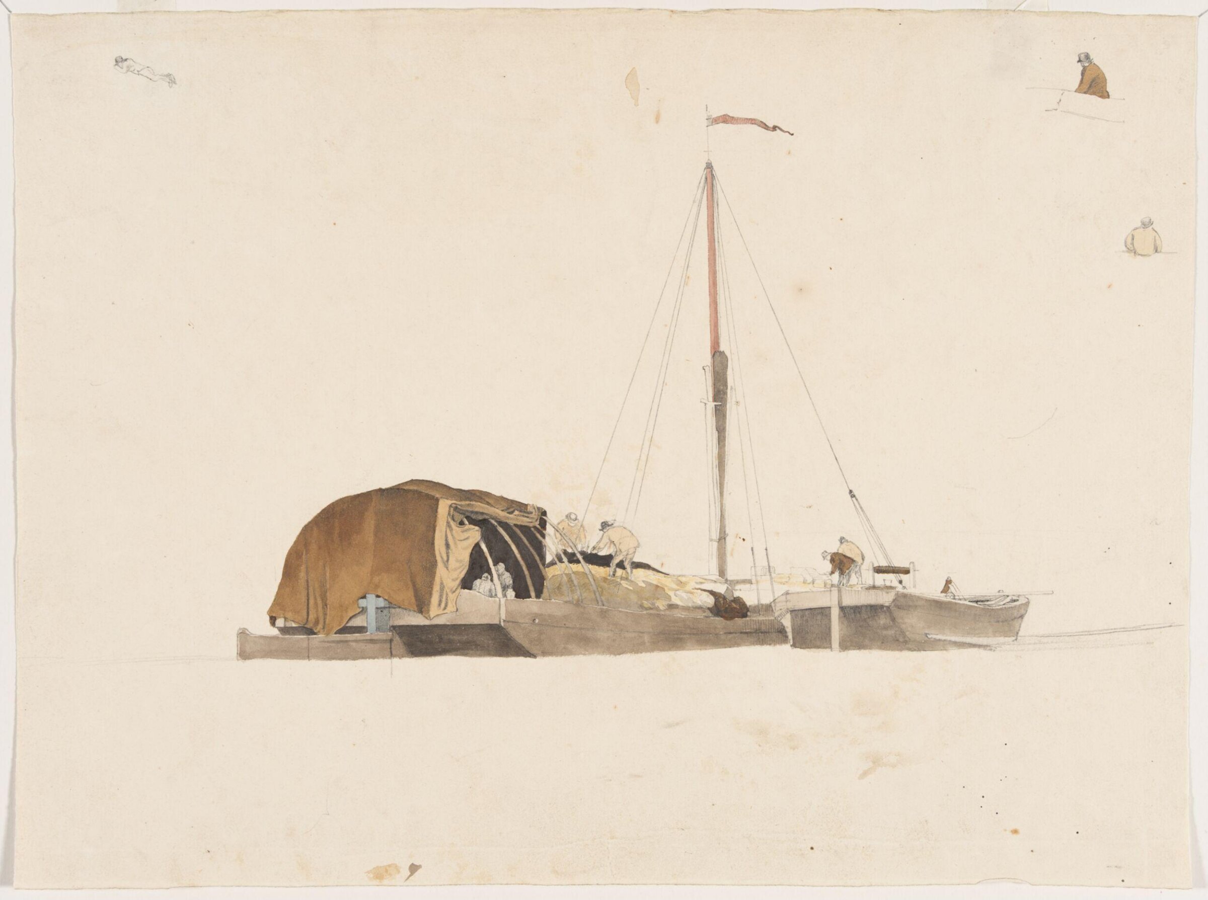 Boat on the Thames, Cornelius Varley, c.1800s