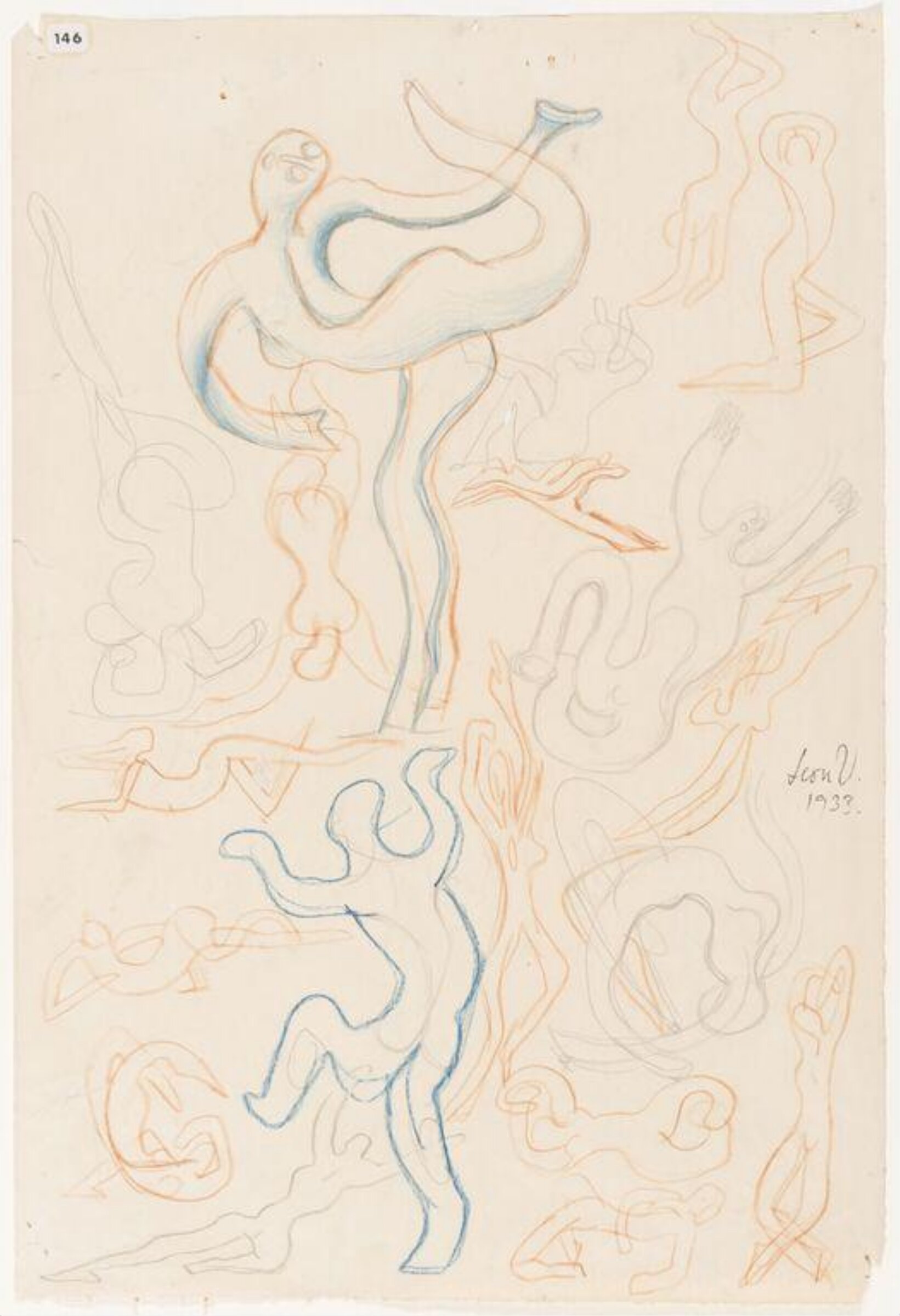 Drawing, Leon Underwood, 1933