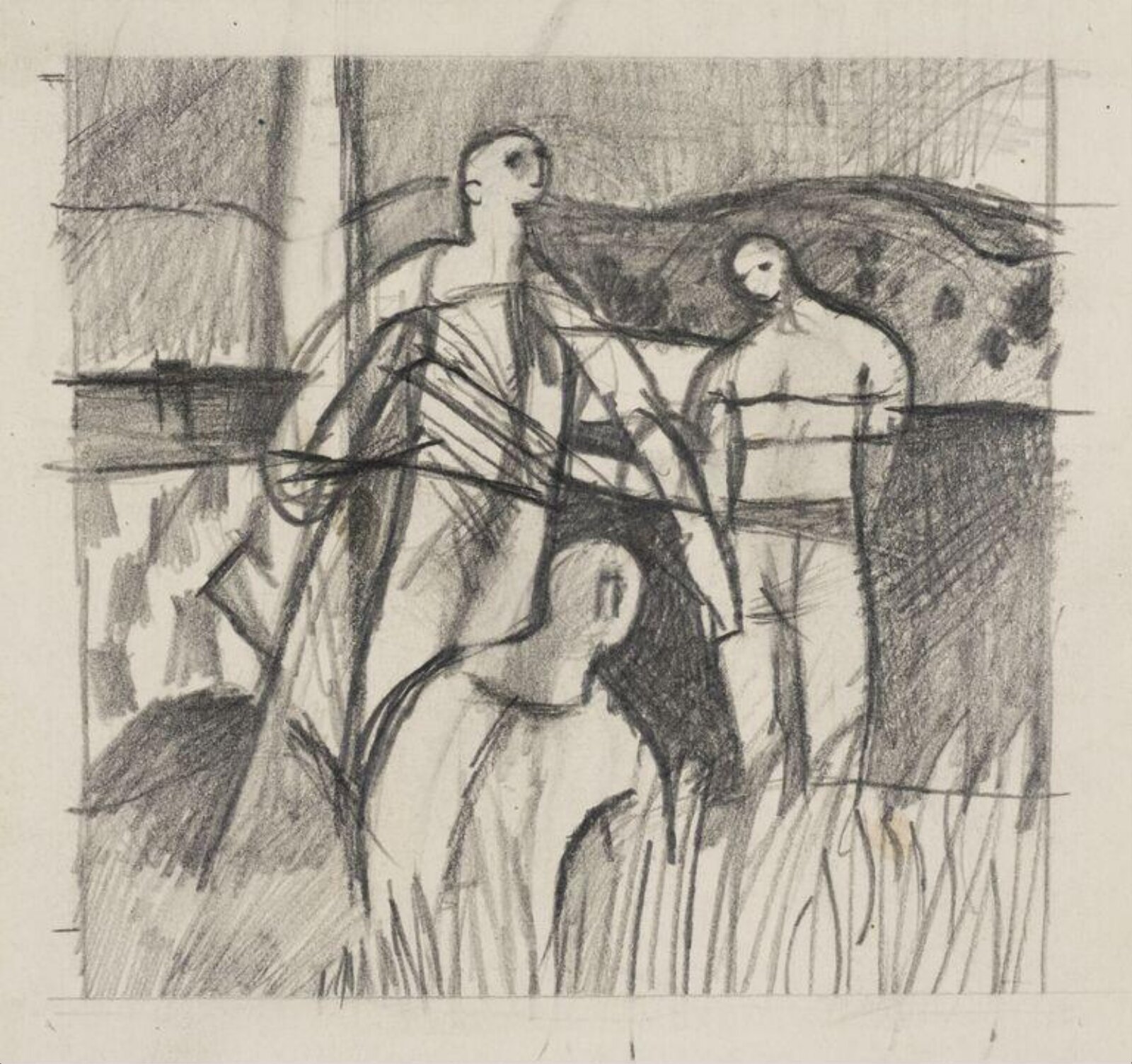 Study for 'Harvest Assembly', Keith Vaughan, 1956