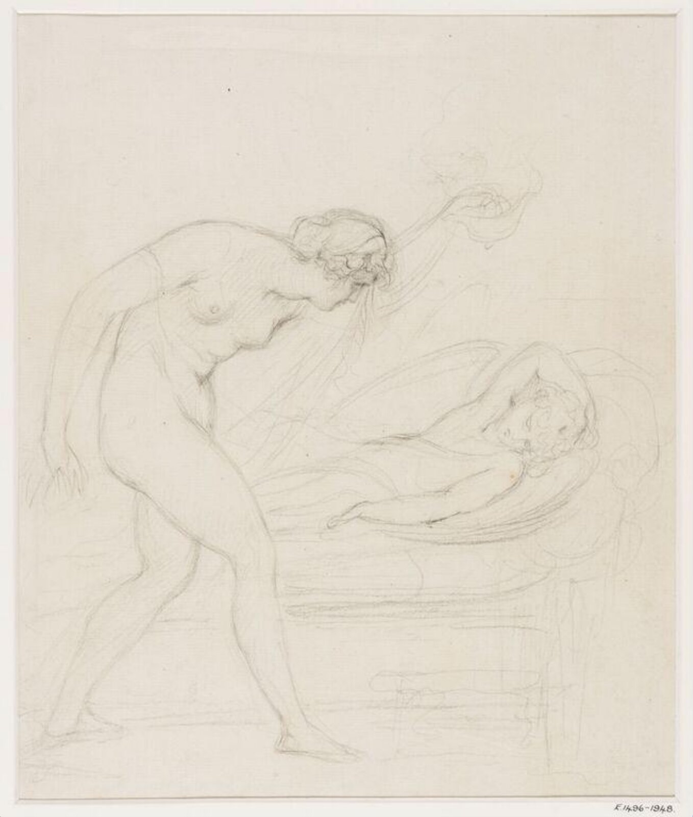 Cupid and Psyche, Thomas Unwins, c1875-c1930