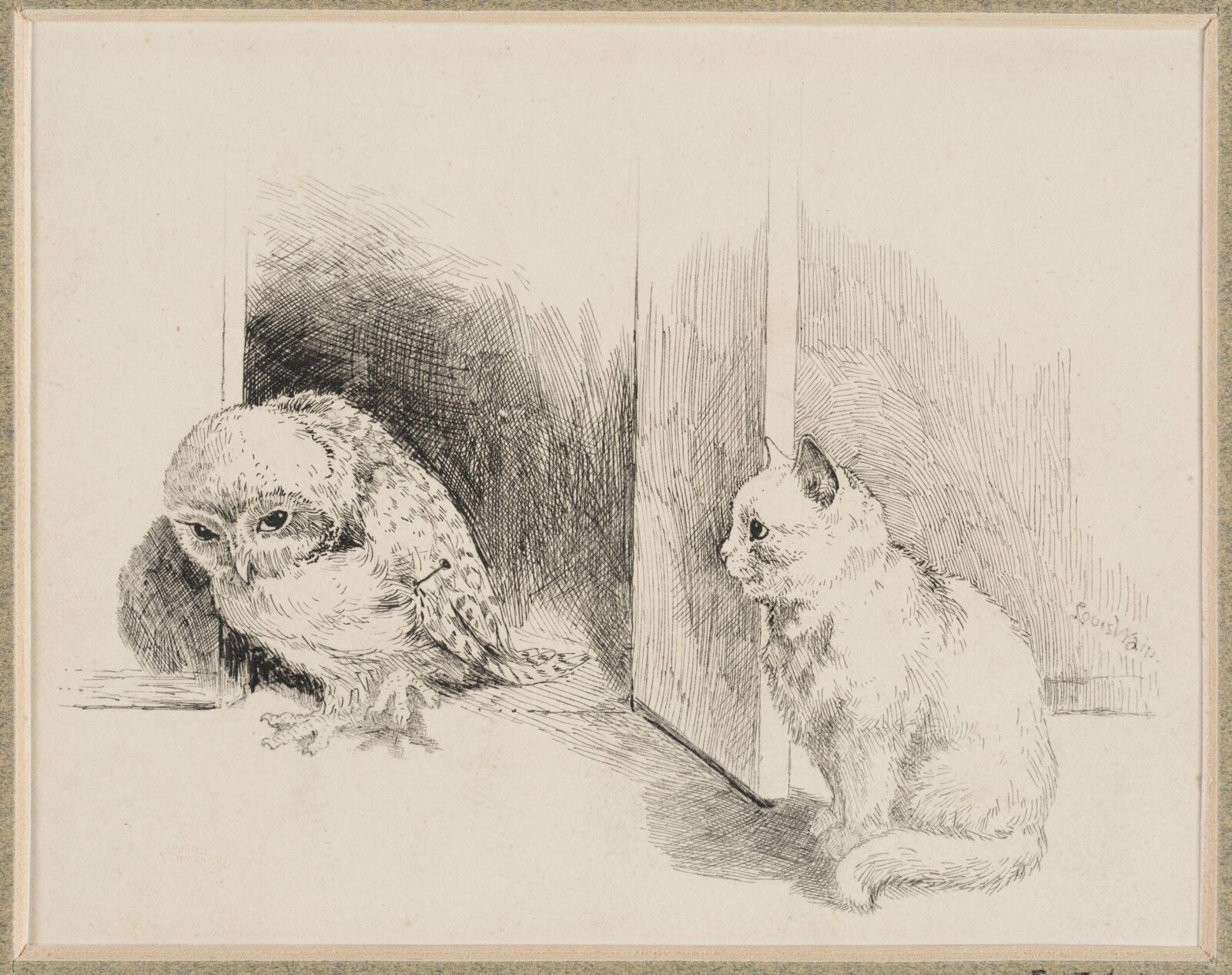 Drawing, Louis Wain, 1860-1939