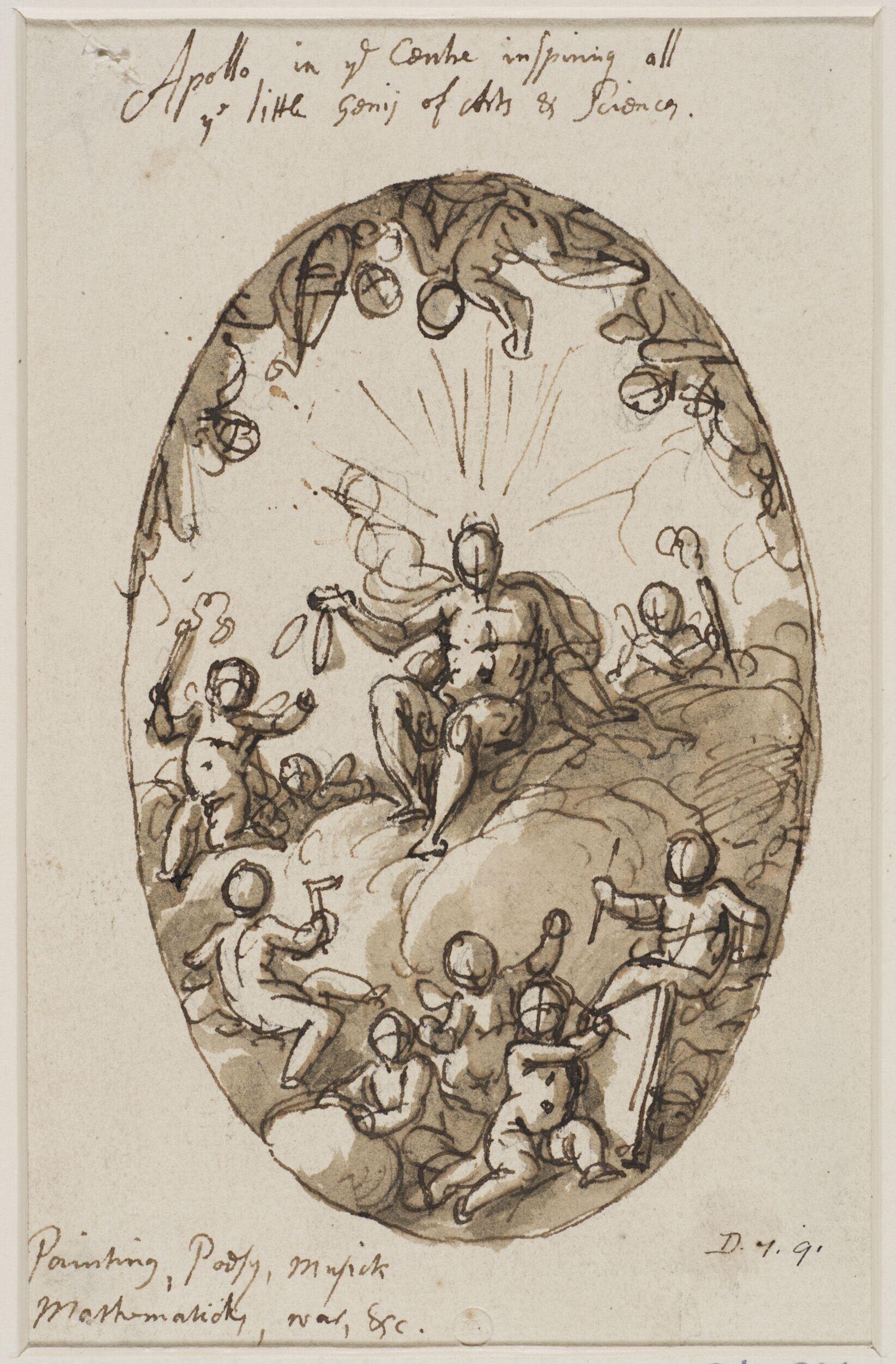 Study for an oval painting