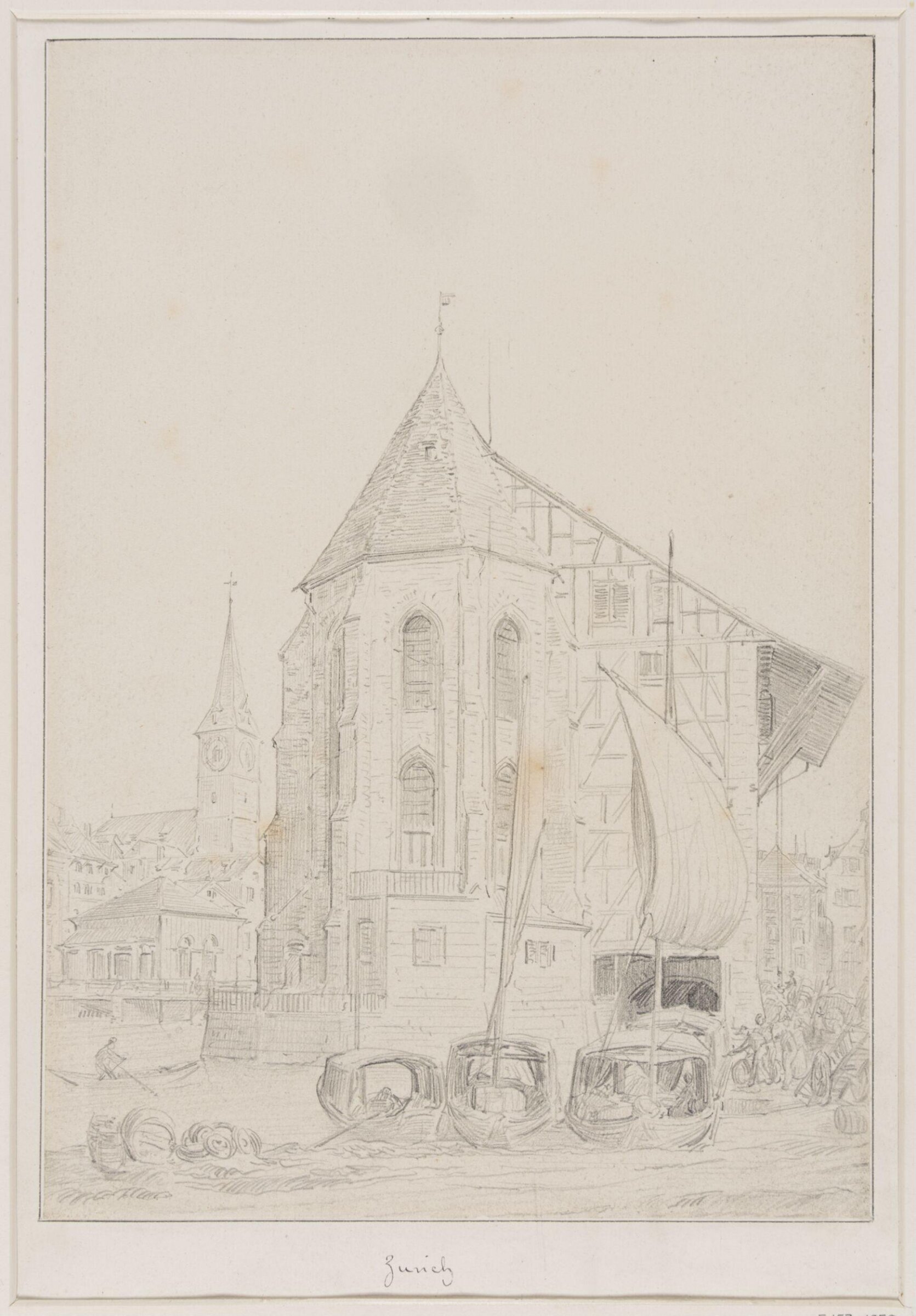 The Wasserkirche, Zurich, A.W.N. Pugin, 1838
