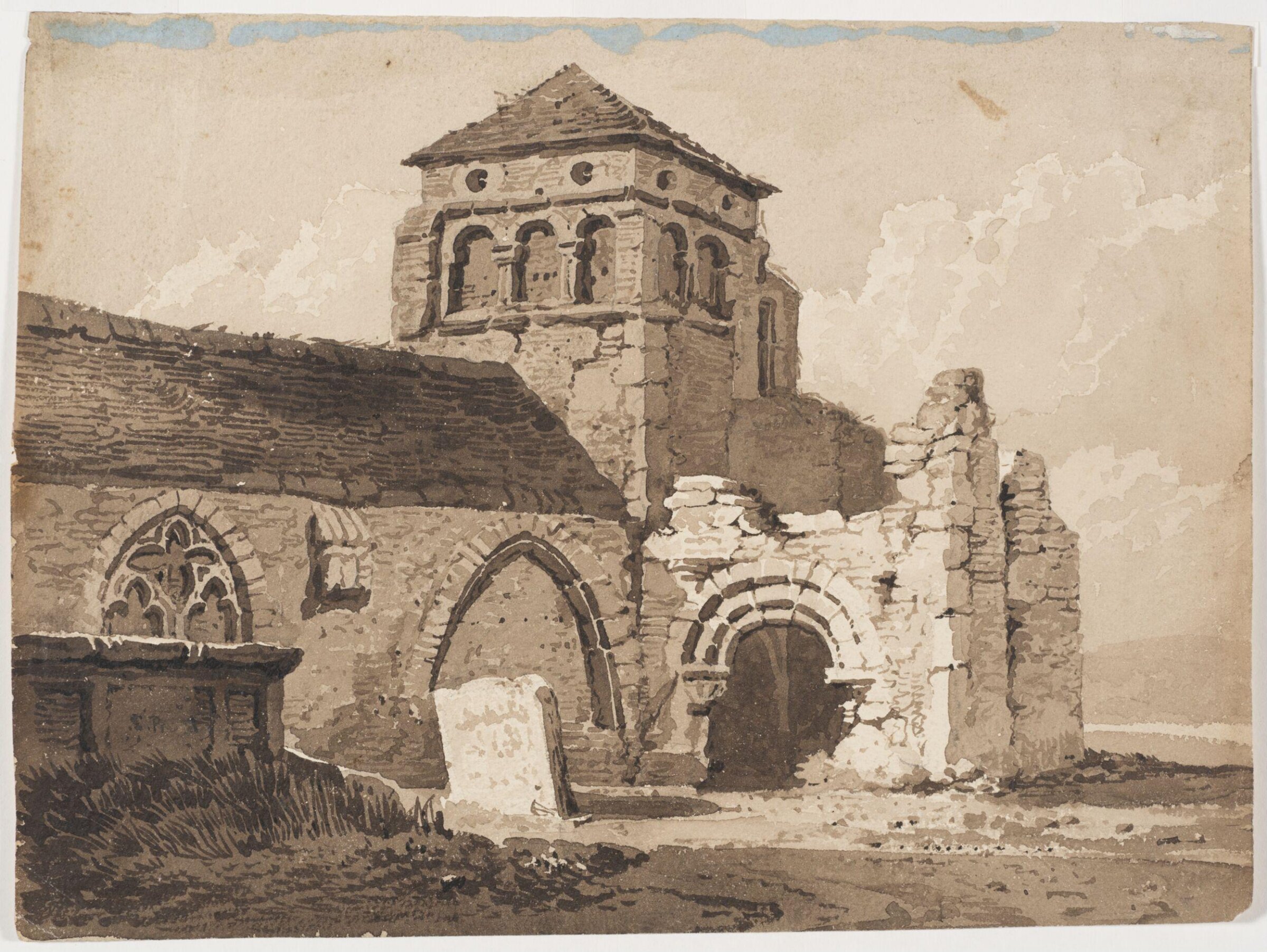 Old Shoreham Church, Sussex, Samuel Prout, 1783-1852