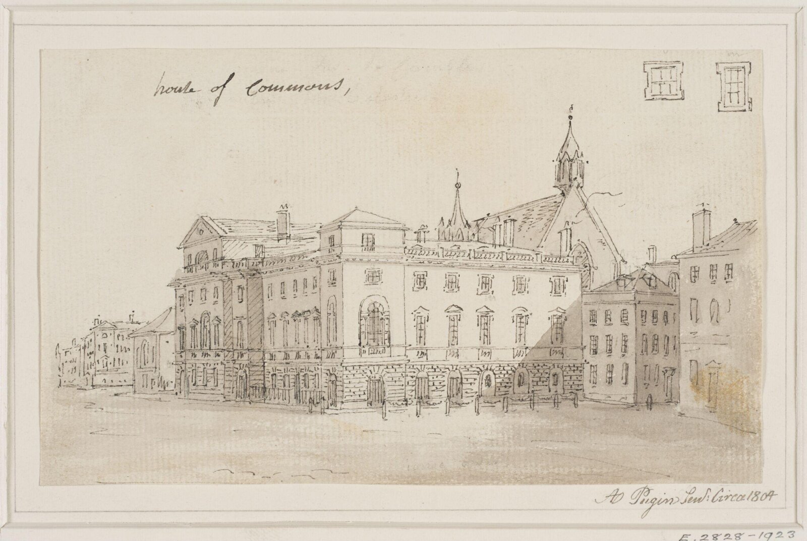 Topographical drawing, pugin, ca.1804